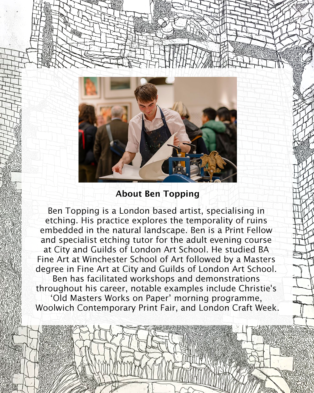 dry point etching tutor, Ben Topping