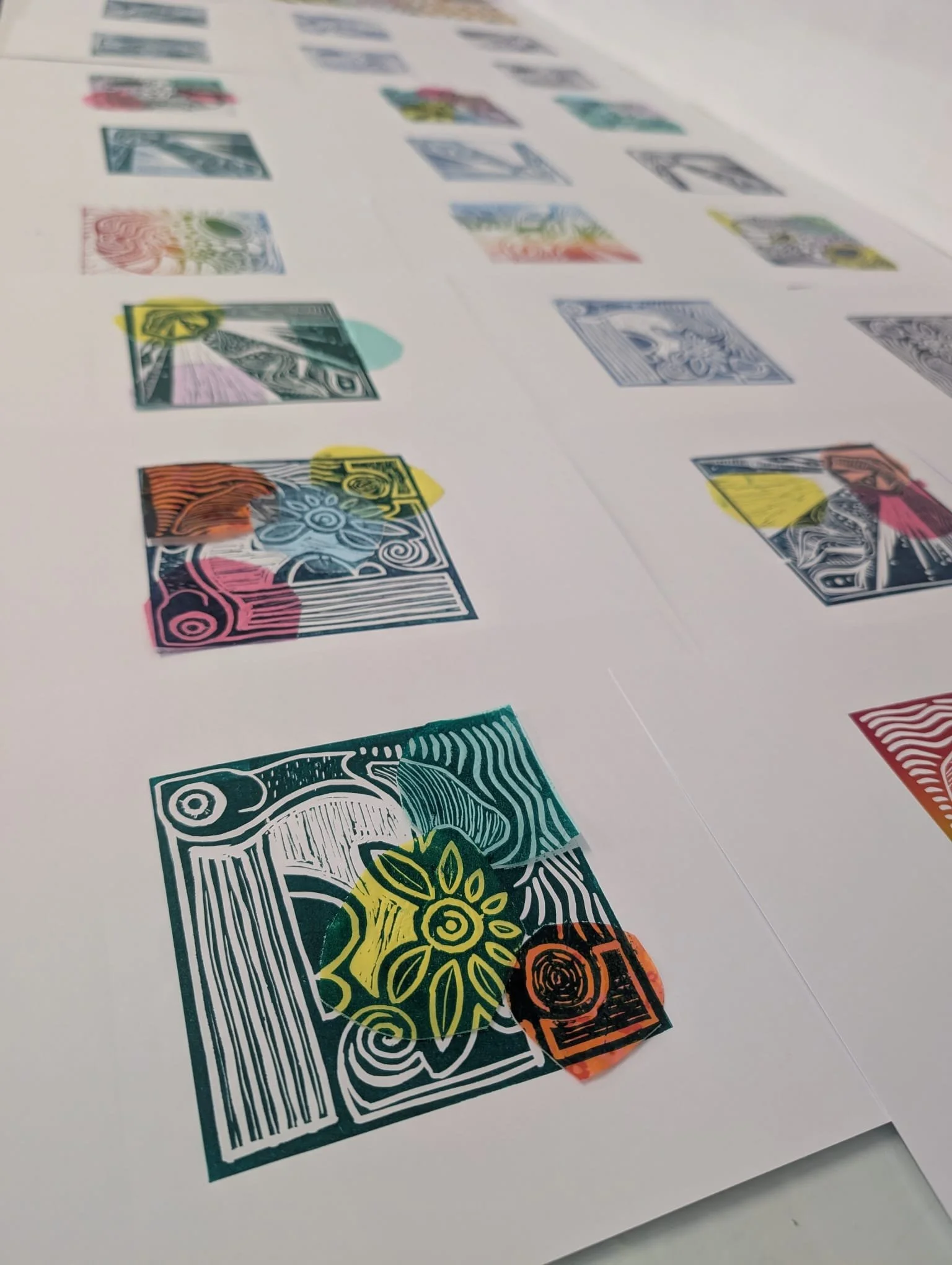 Evening Linocut Printmaking