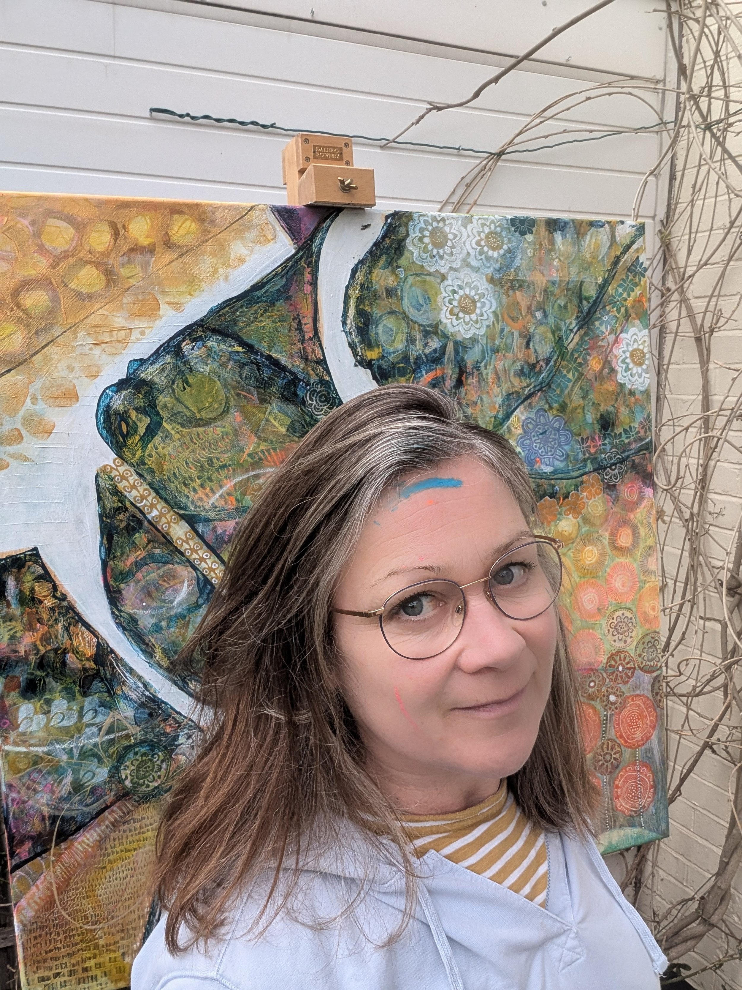 Southampton artist, Jo Morley by her newly commissioned art