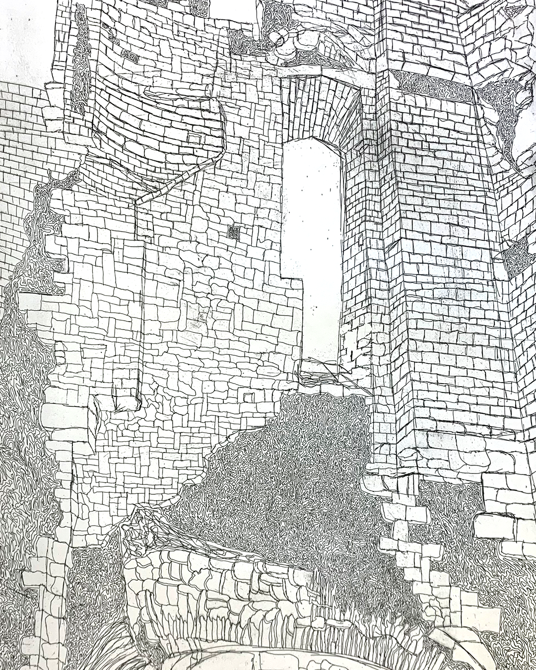 drypont etching by tutor Ben Topping