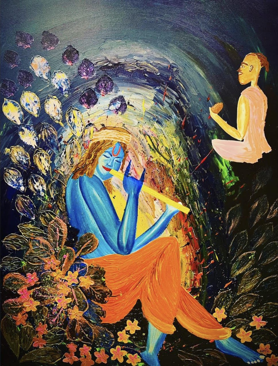 Krishna's point of realization (when he was a divine soul), 2021