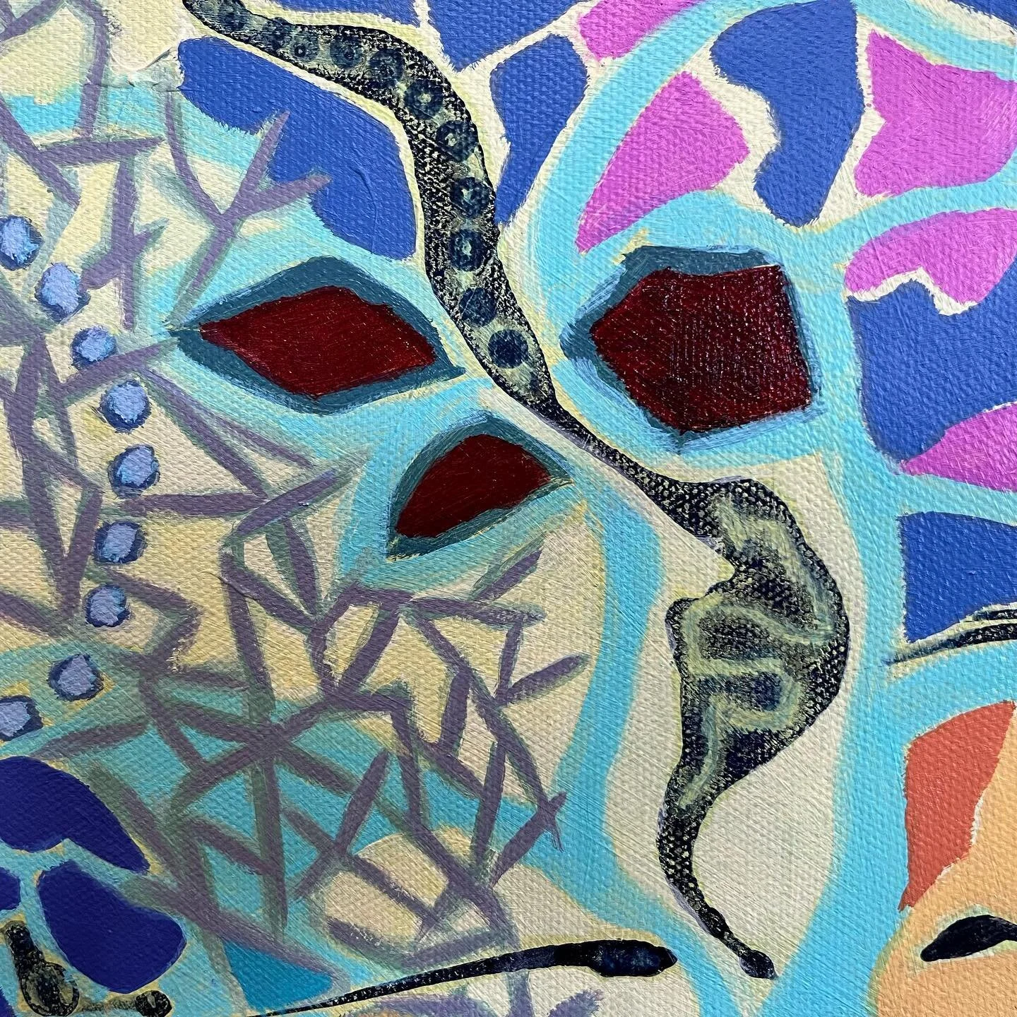 #beneathourfeet #creaturesofthewildunknown #awesomeearth 
#abstractart #acrylic #painting #sciart