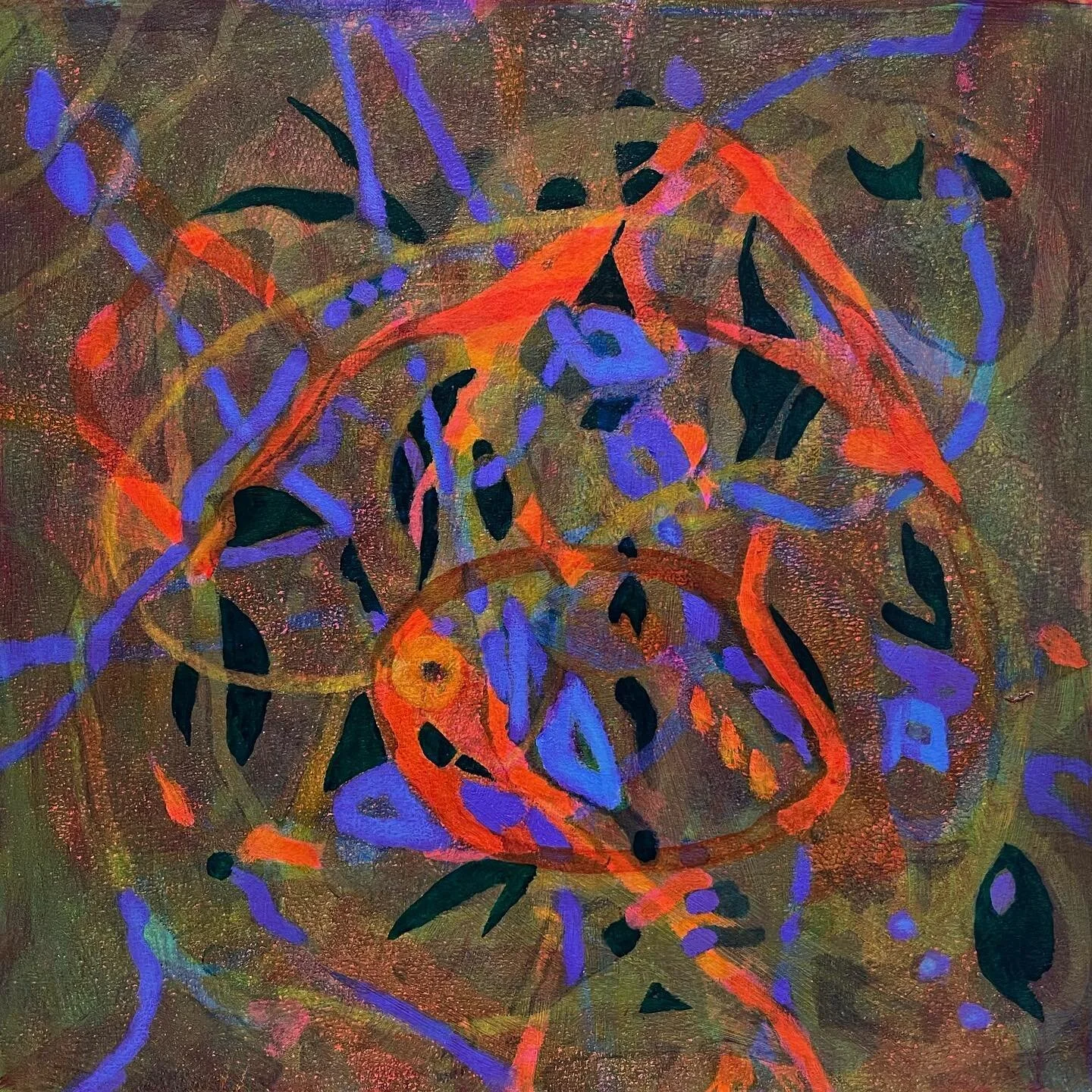 #acrylic #monotypes  #monotypeprint #wherethewildthingsare #belowthesurface #awesomeearth #earthcreatures #weneedchange #soilmatters