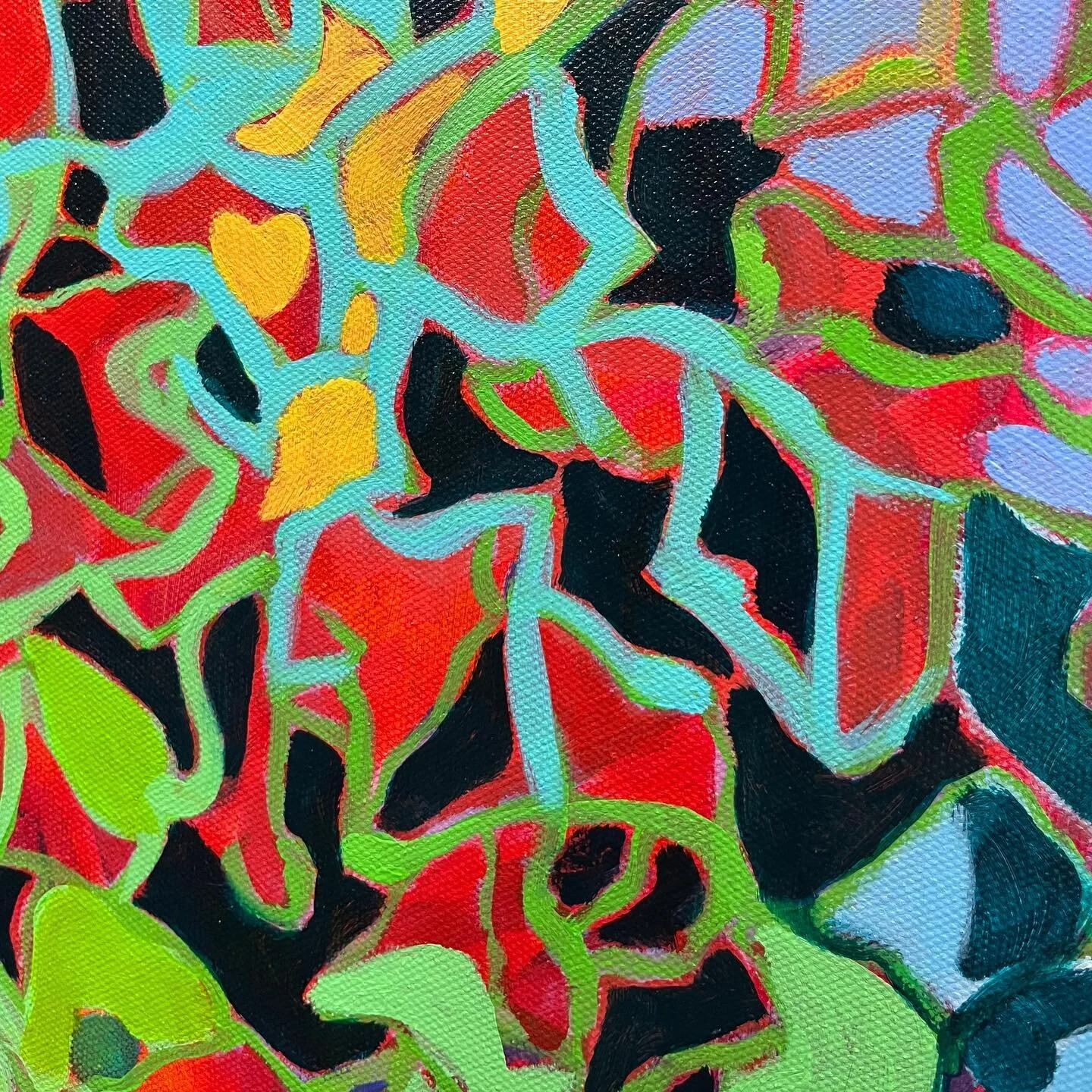 #workingonsomething #acrylic #abstract #ongrowthandform #enjoyingthejourney #colour #pattern