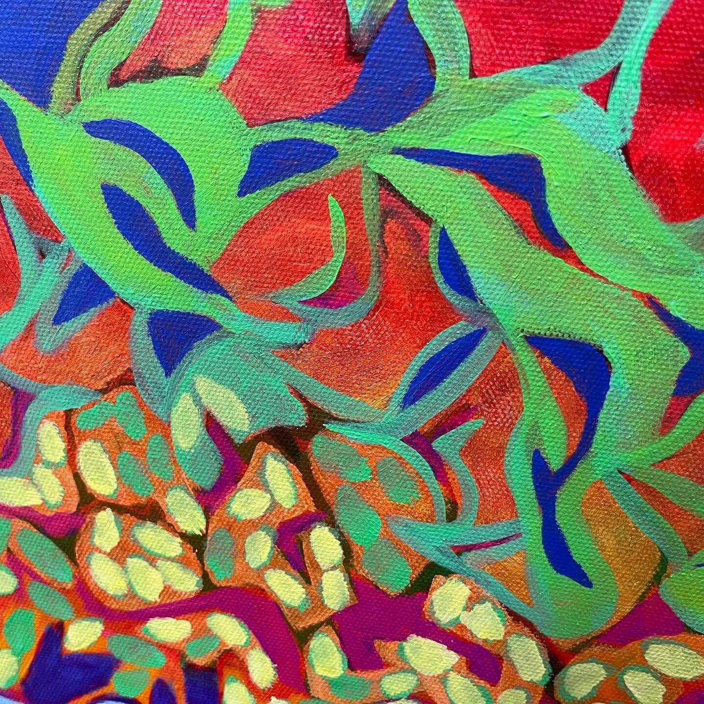 #workingonsomething #acrylic #abstract #ongrowthandform #enjoyingthejourney #colour #pattern