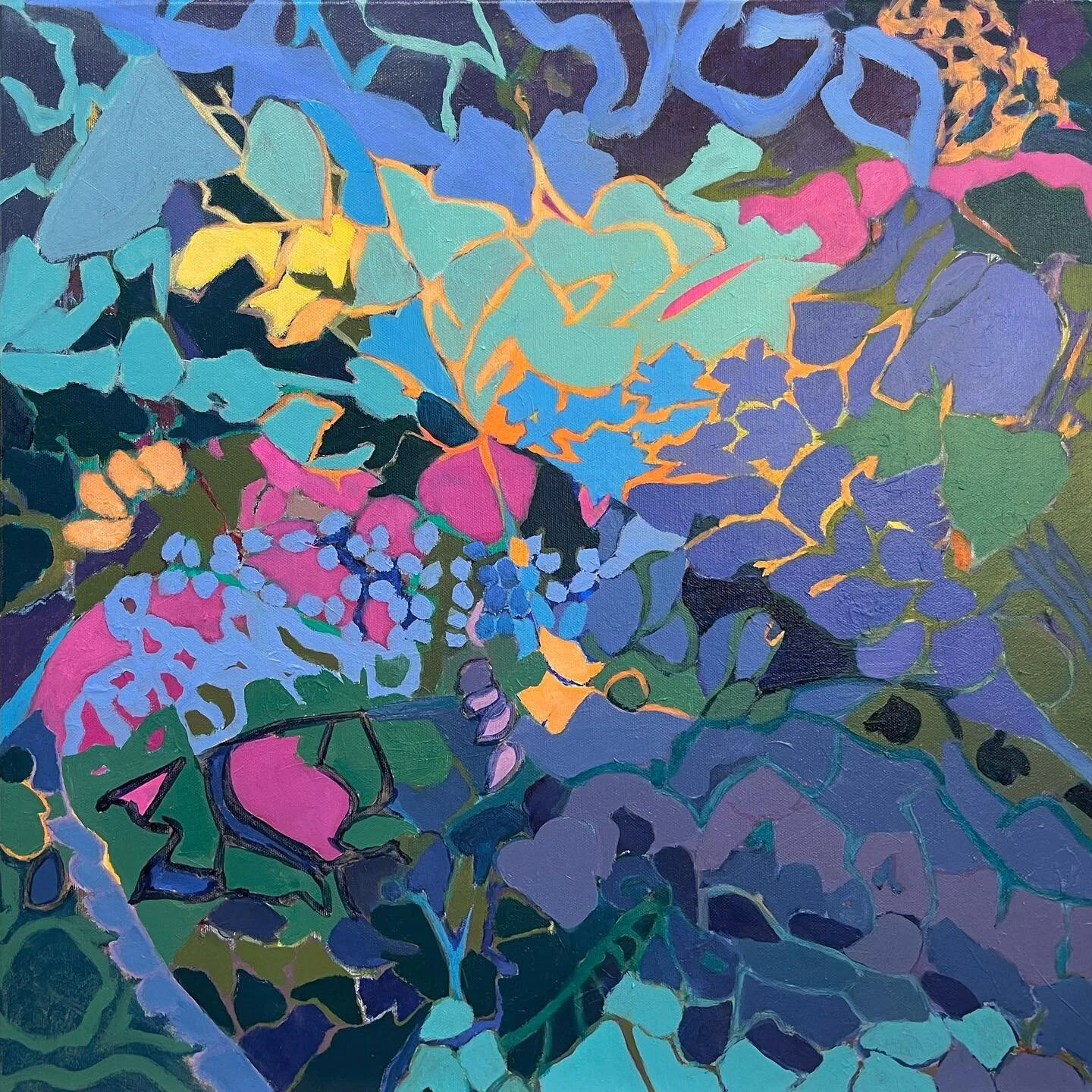 Just before the dark #acrylic #painting #abstractart #abstractpainting #colour #nightlight #sunset