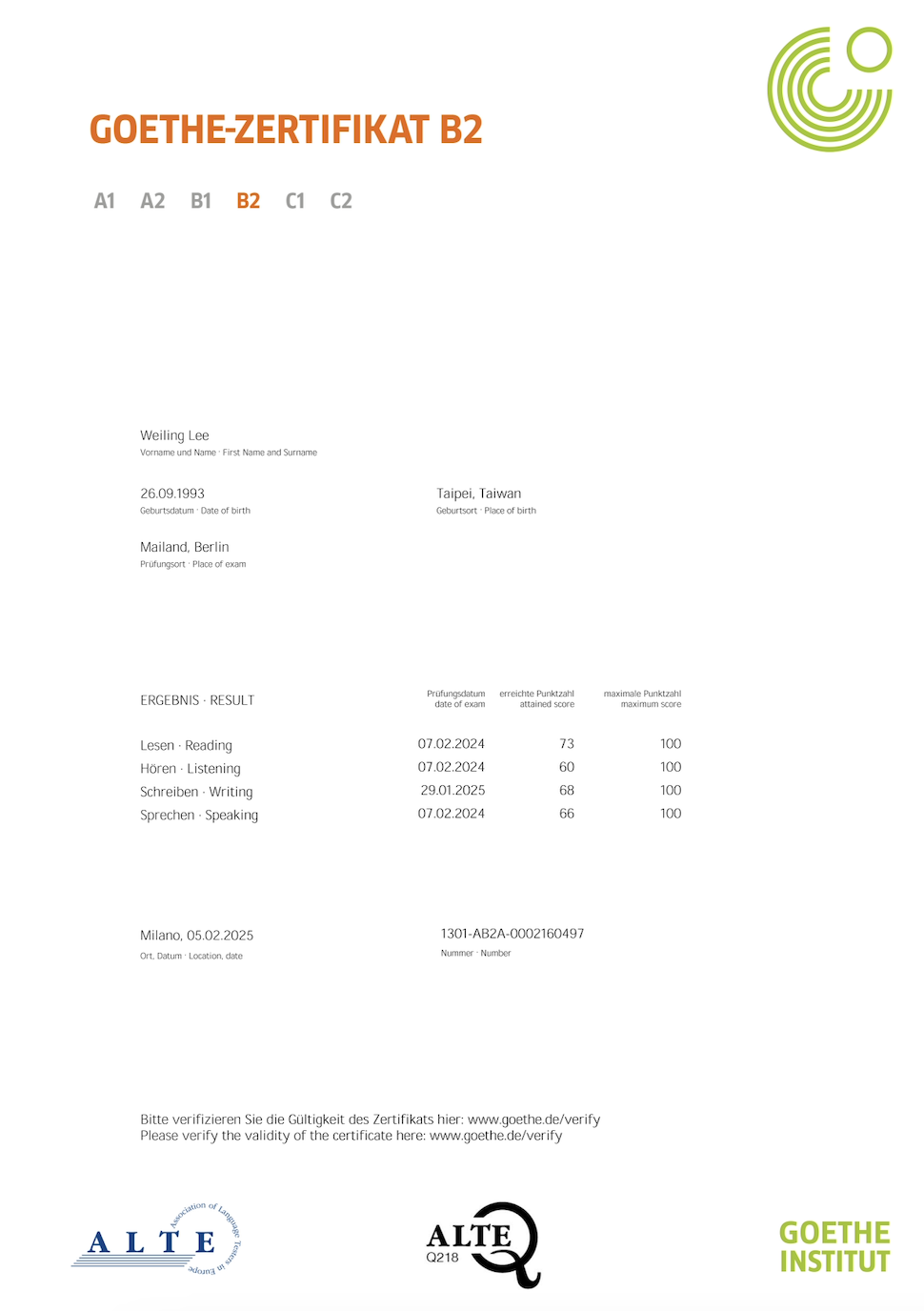 Weiling Lee B2 Goethe Zertifikat.png
