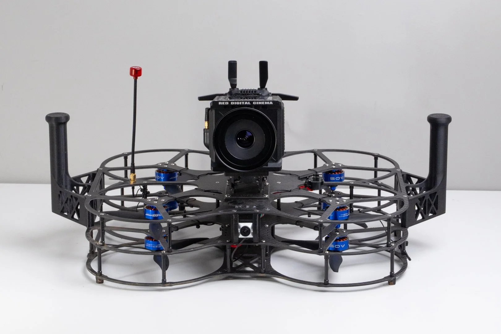 Large drone, FPV, Red Camera.