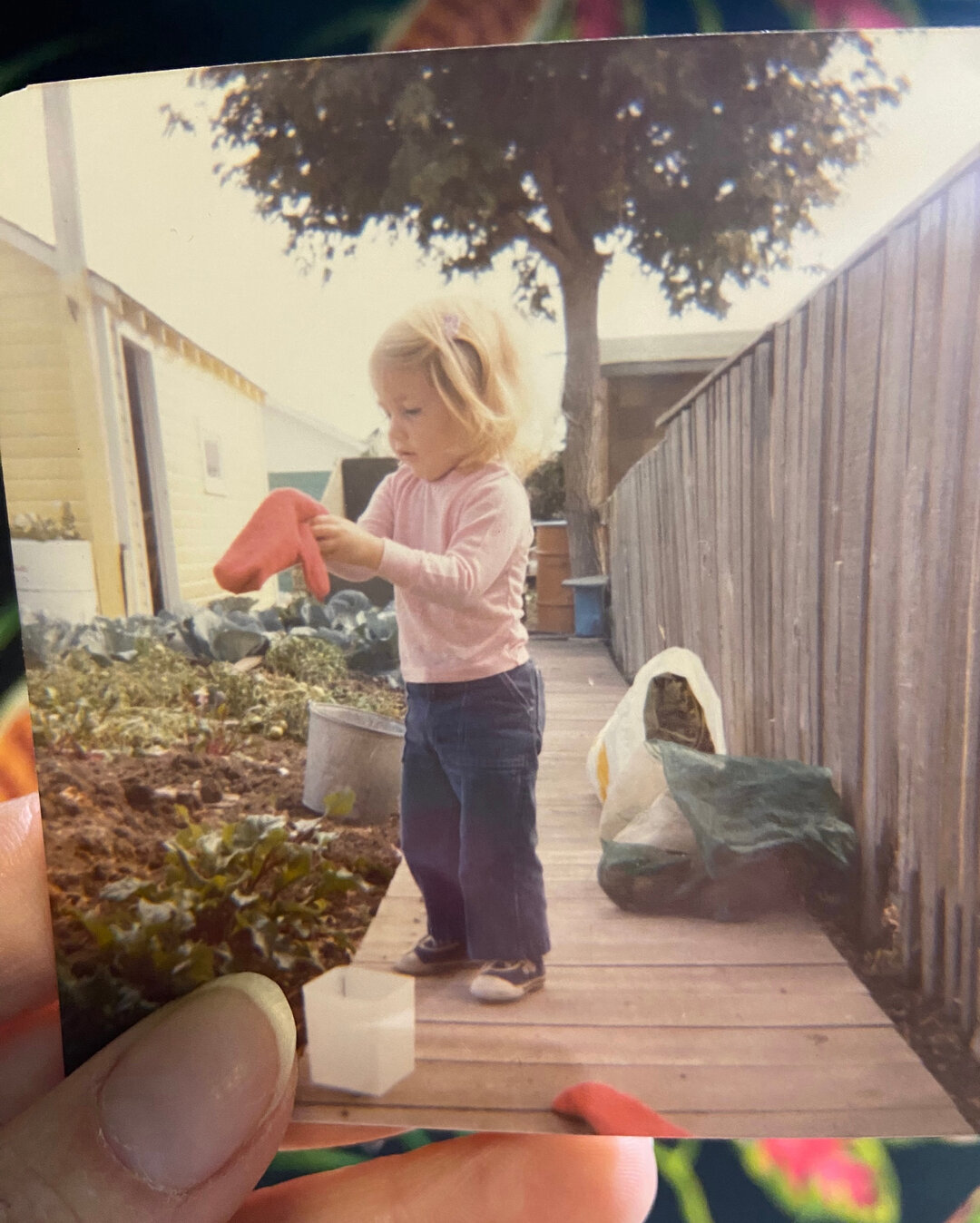 🌷This photo is evidence of my love of gardening being nurtured at a young age. Here I am in my great grandma&rsquo;s backyard which was ALL vegetable garden. She was of the generation who decided if it didn&rsquo;t produce it wasn&rsquo;t worth taki