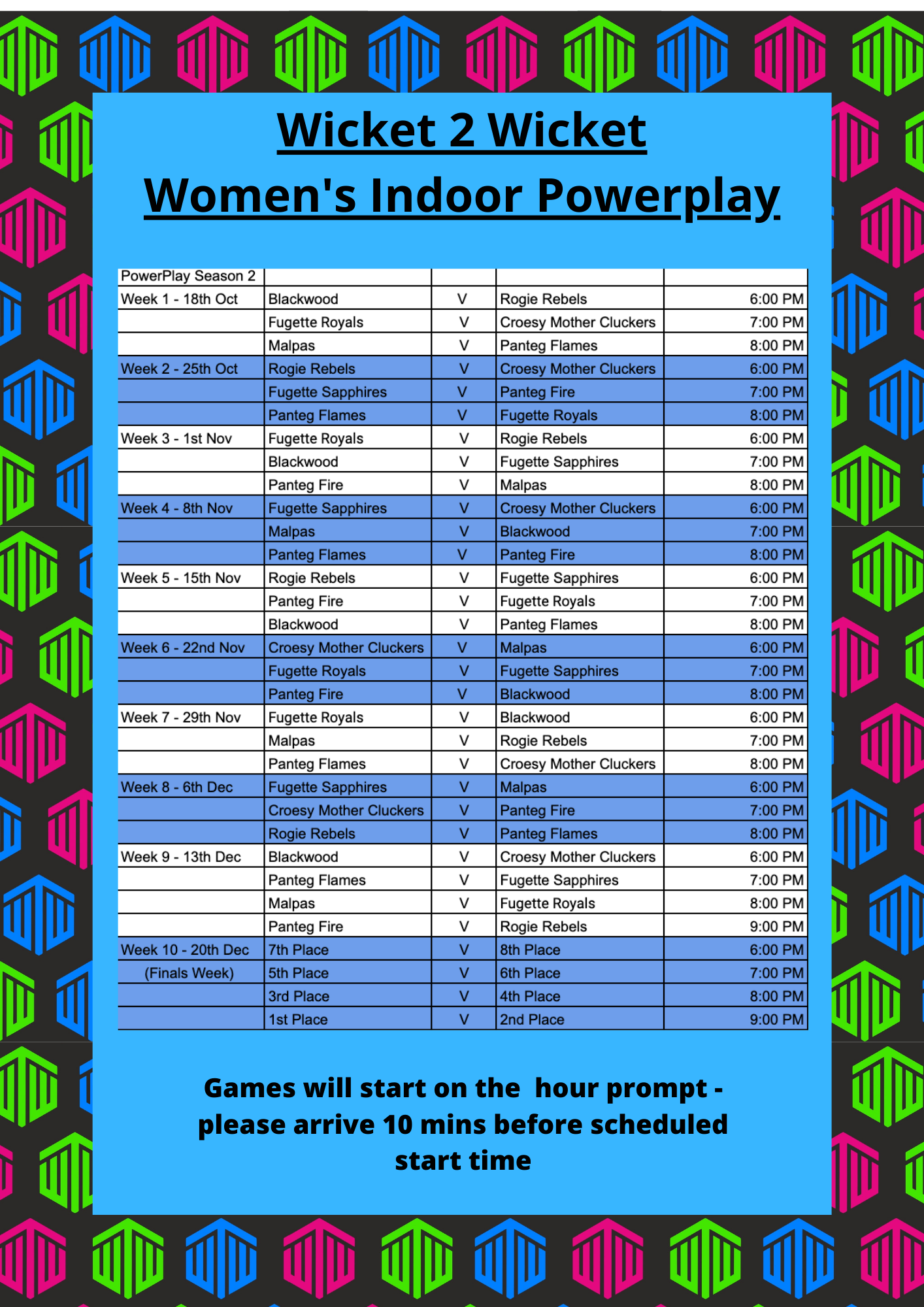 Women's Softball League — Wicket 2 Wicket