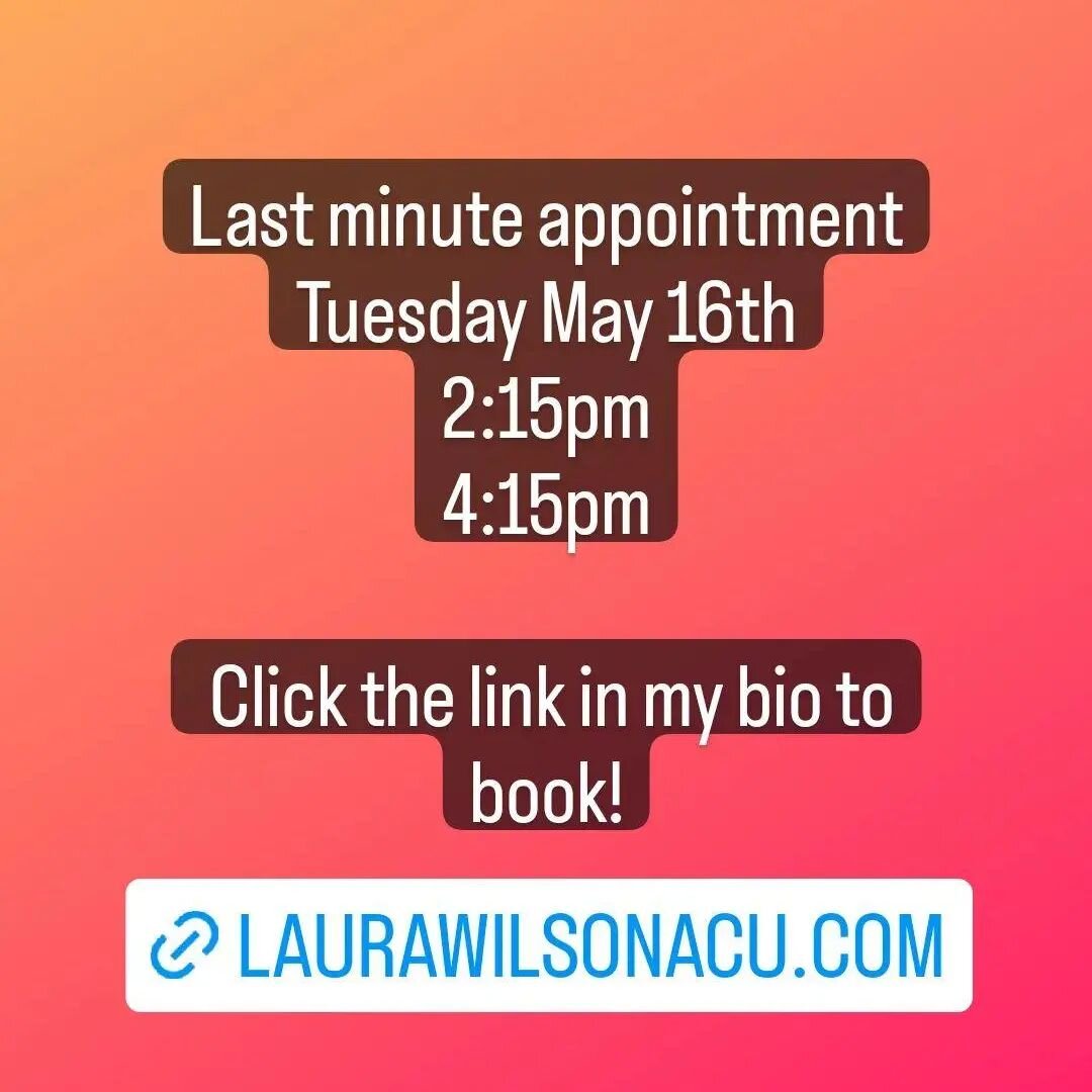 Last minute appointments for tomorrow for Acupuncture in my Courtice location! 
#Acupunctureandmoxibustion #courticesmallbusiness #pain #headaches  #migraine #stress #durhamregiombusiness #acupunturetherapy #acutepain