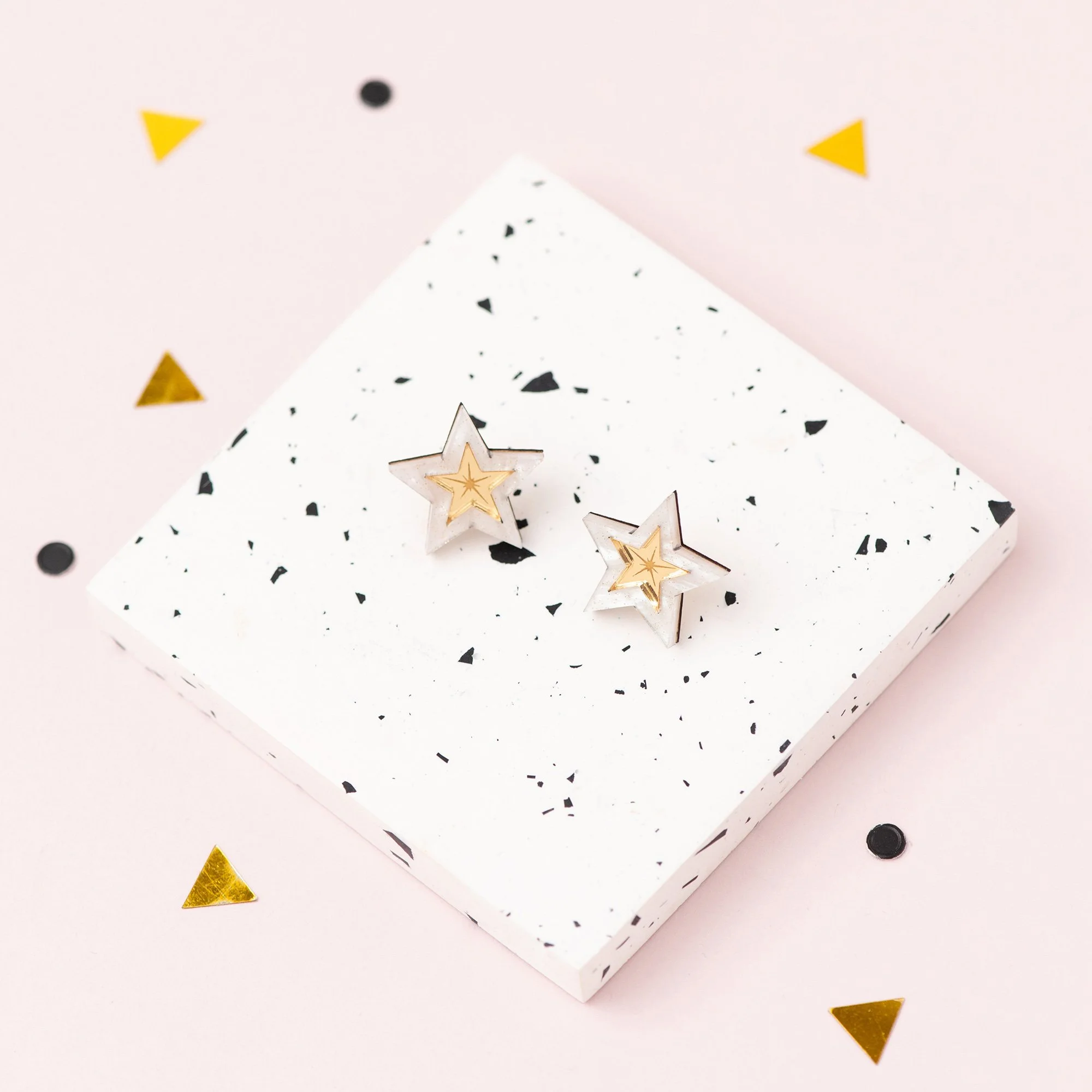 Cream&Gold Star Earrings LauraDanby1.jpg
