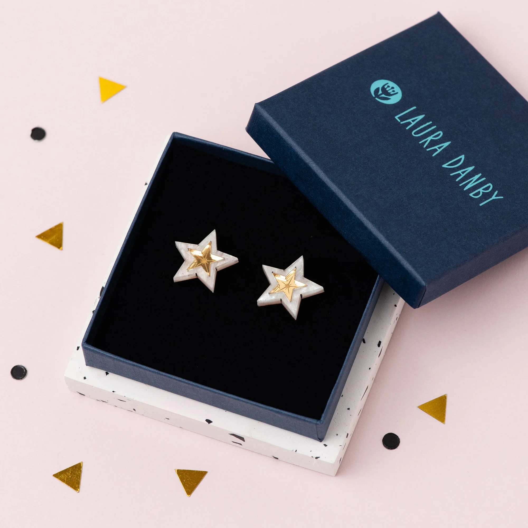 Cream&Gold Star Earrings LauraDanby3.jpg