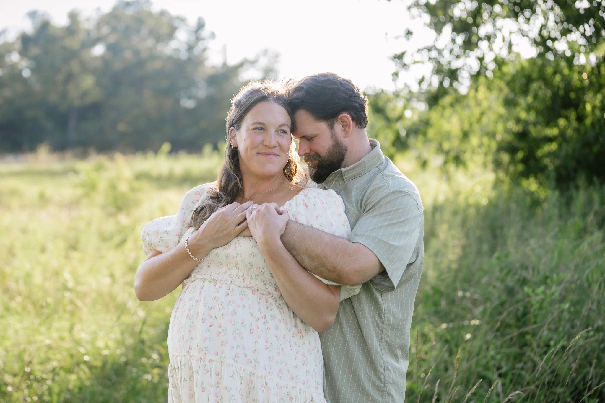 A Golden Hour Maternity Session in Central, SC | Jessica &amp; Seth