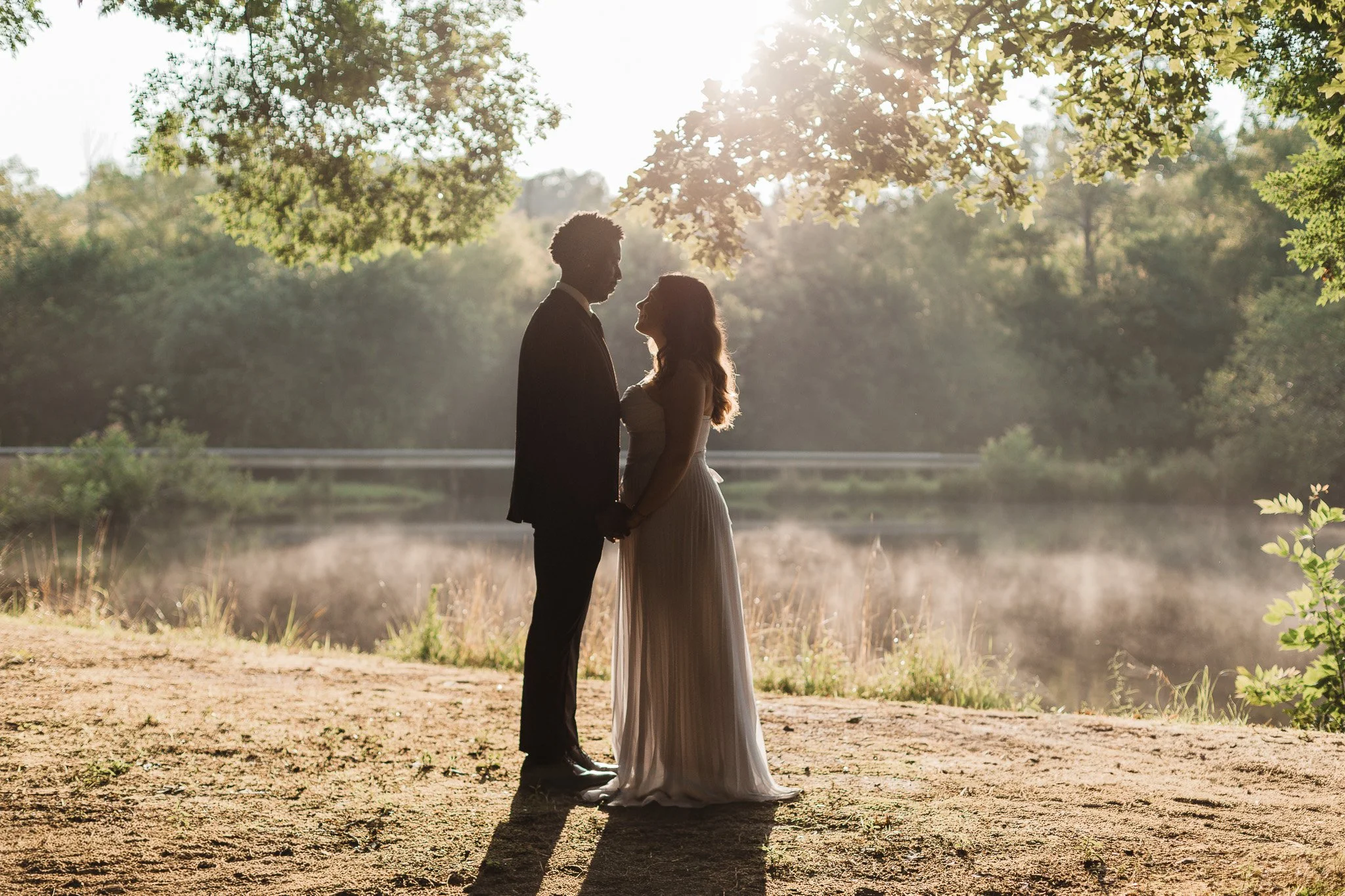 Clemson SC elopement photographer golden hour session