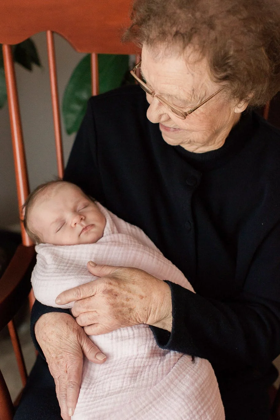 Grandmother holding grandchild photography in upstate south carolina