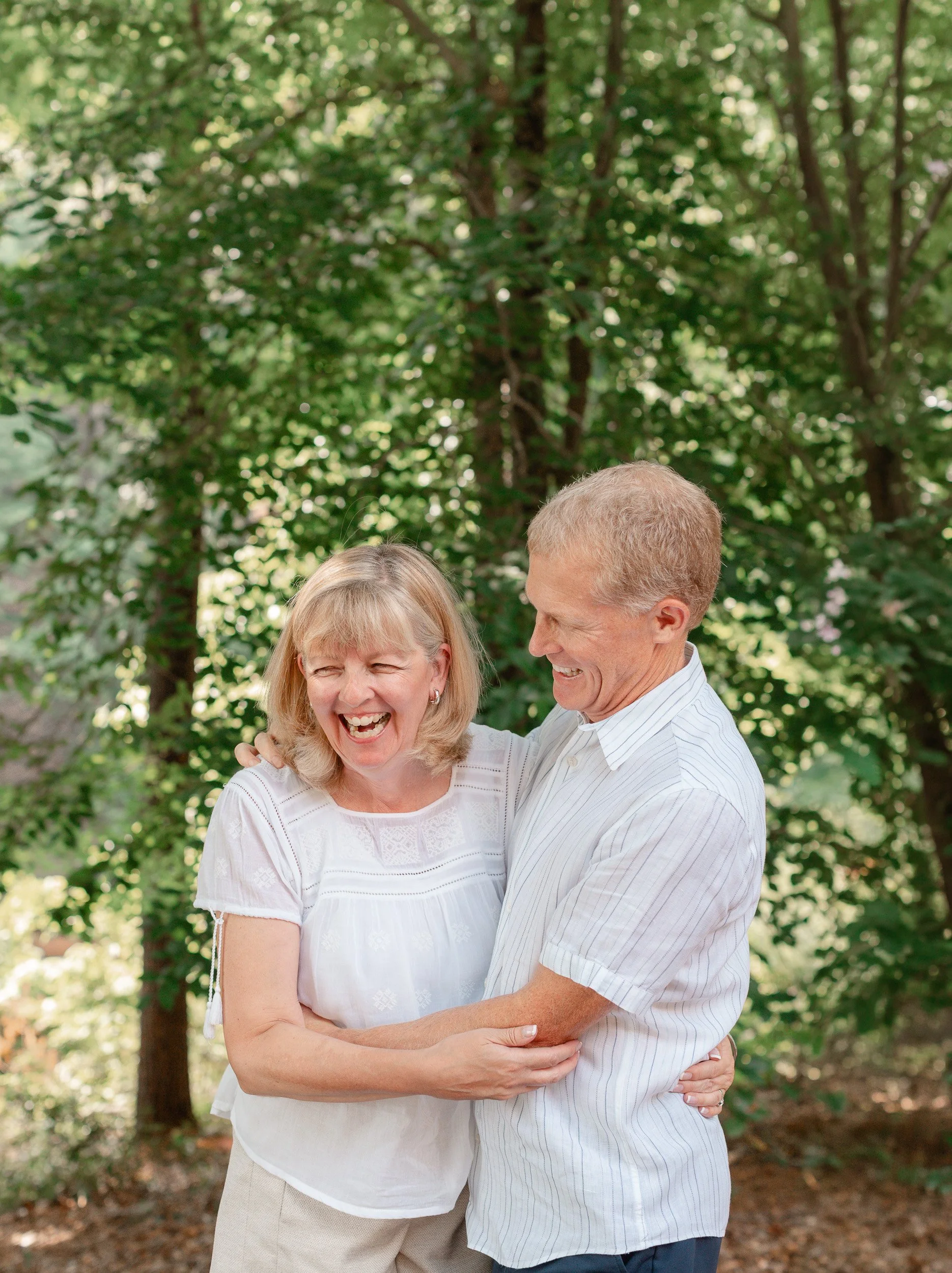 Couple celebrating their anniversary with a portrait session in Upstate South Carolina
