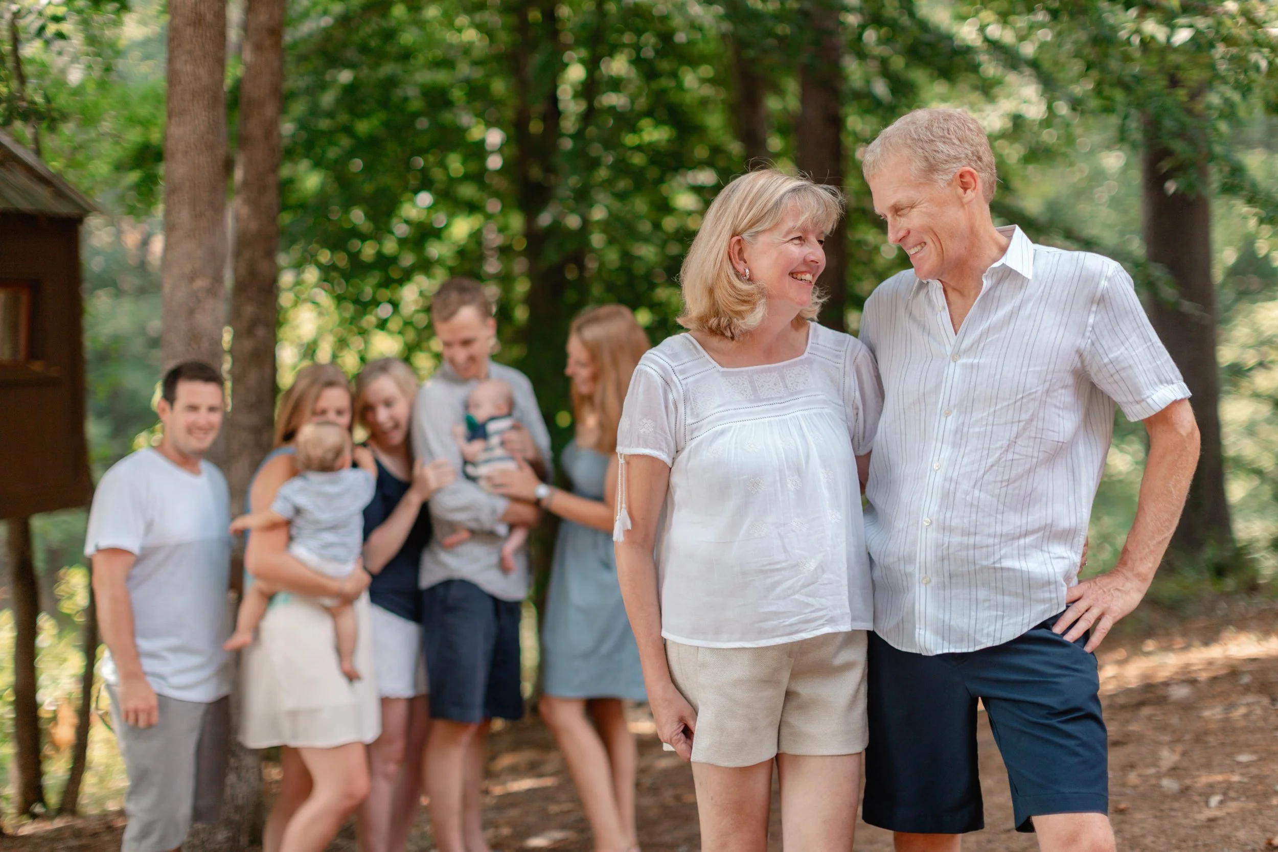 Generational family portraits during photo session at Lake Keowee in South Carolina