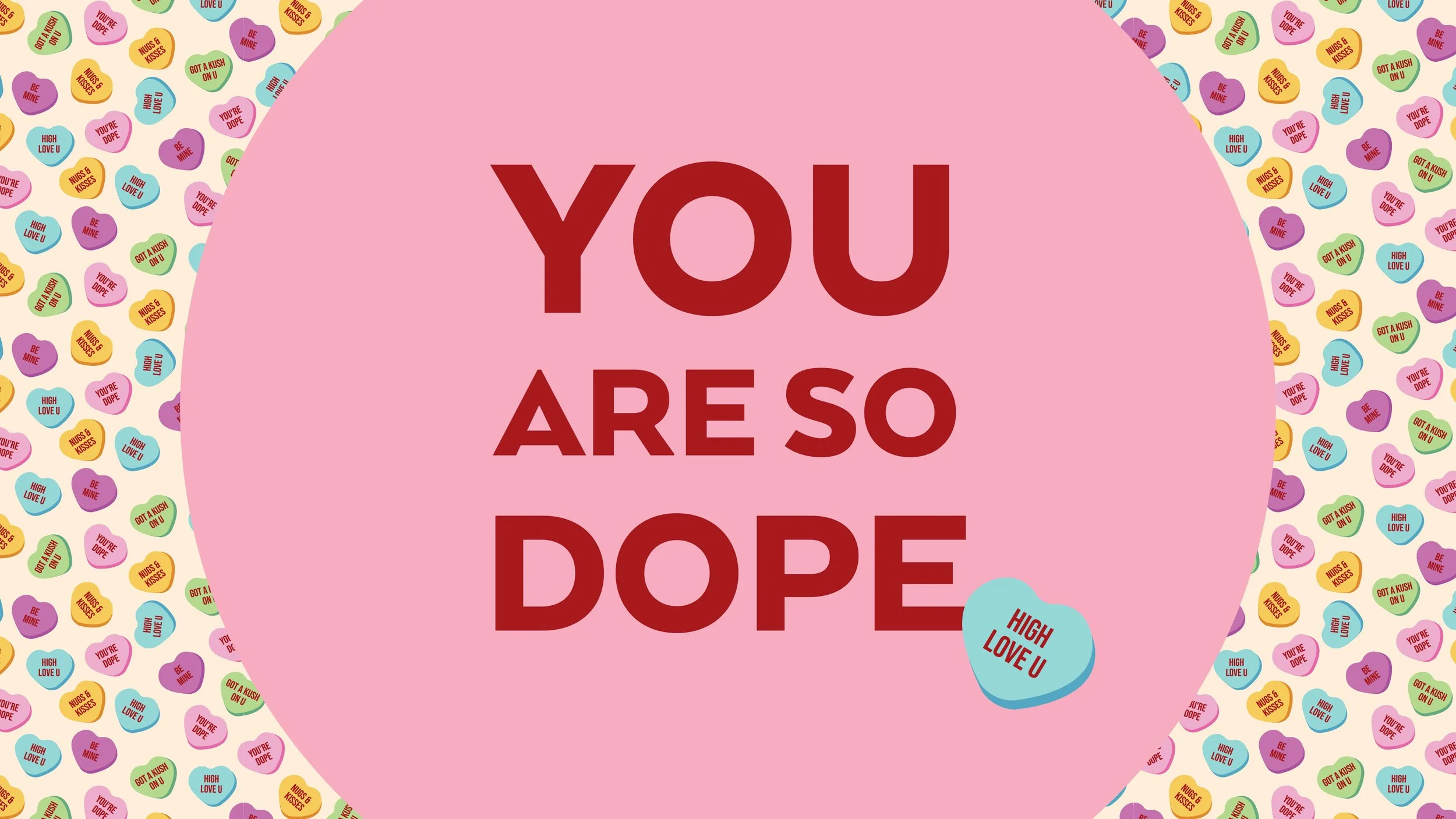 Graphic design for Valentine's Day digital screens