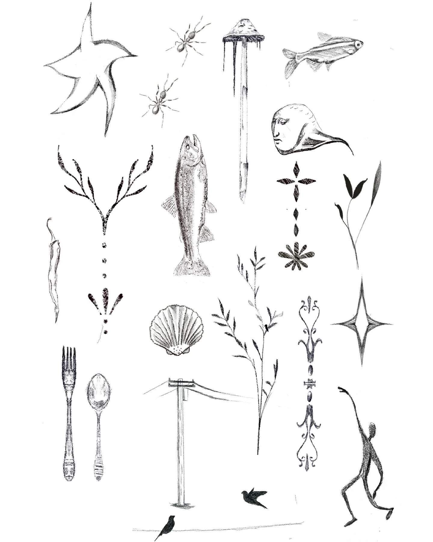 ⛓️ handpoke flash sale at @lair.atelier ⛓️&zwj;💥 

This weekend, January 3rd, our studio is having a flash sale from 12 until late ⏰ size is ranging from 2-3 inches for all flash with a sliding scale from $50-75 to commemorate the opening of the stu