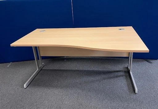 Used  Beech Wave Desk