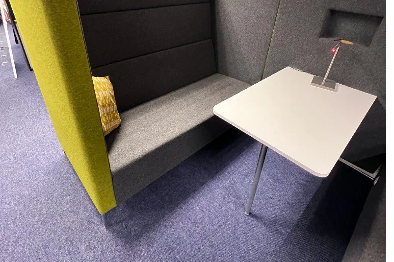 Used 4 person acoustic high sided meeting pod