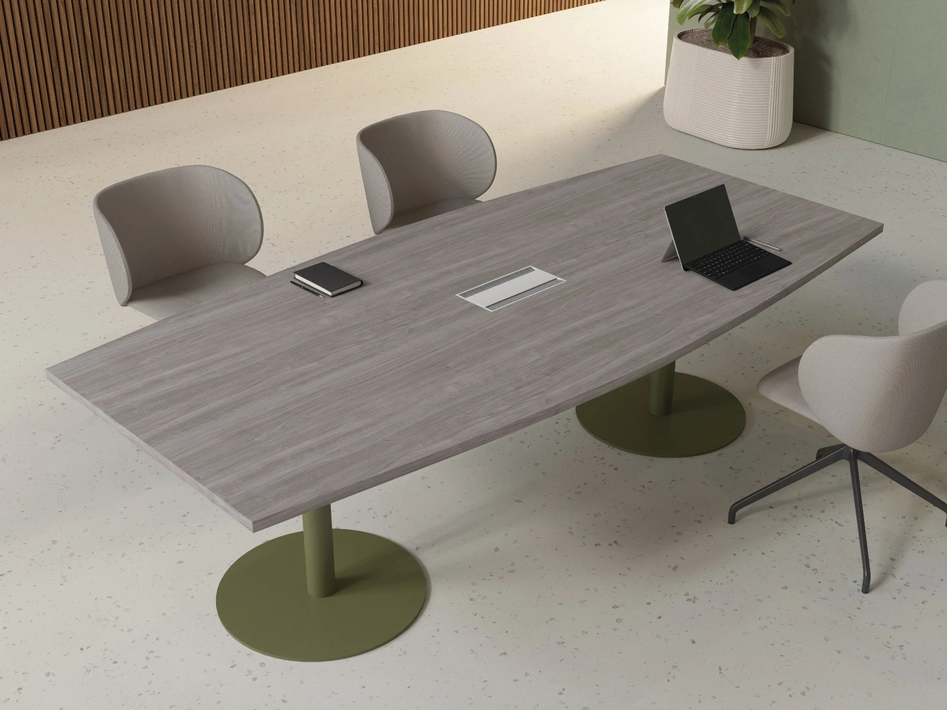 Arteco Boat Shaped Meeting Table