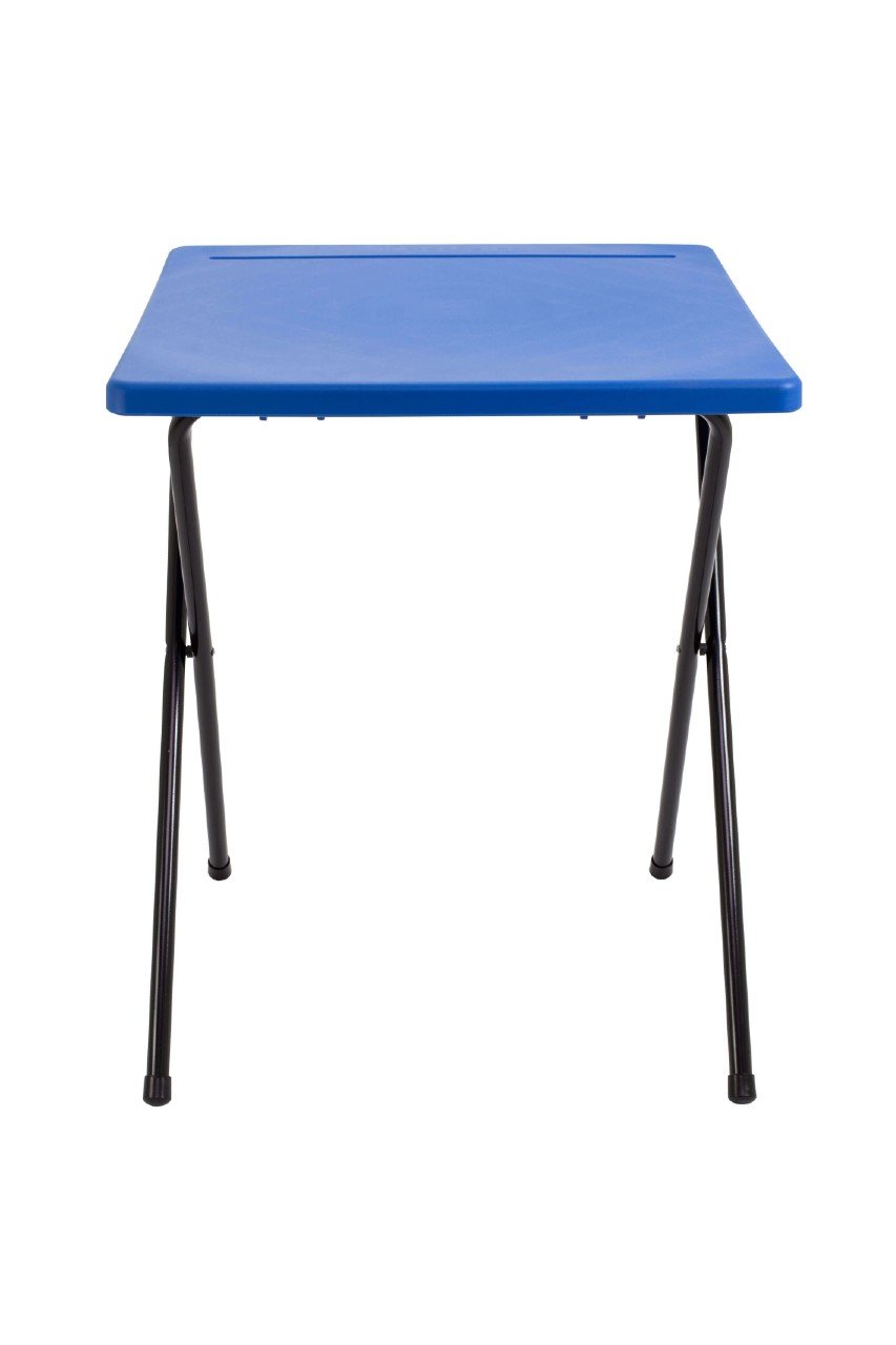Folding Study Desk Blue Plastic