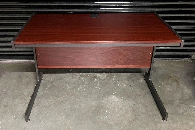 used mahogany cantilever desk.jpg