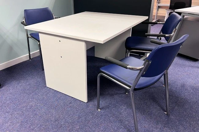 Used 120cm x 100cm meeting table in white.jpg