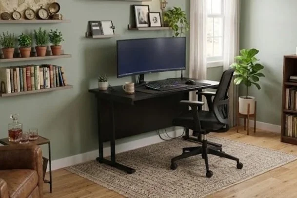 Black+home+office+desk+with+black+steel+cantilever+frame+2.jpg