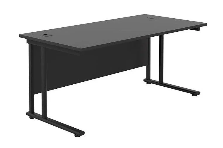 Black office desks