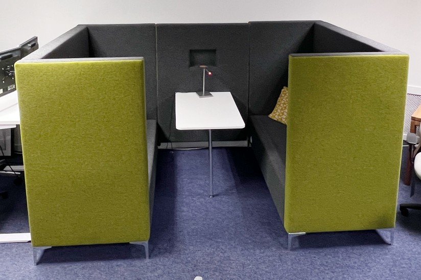 Used 4 person acoustic high sided meeting pod