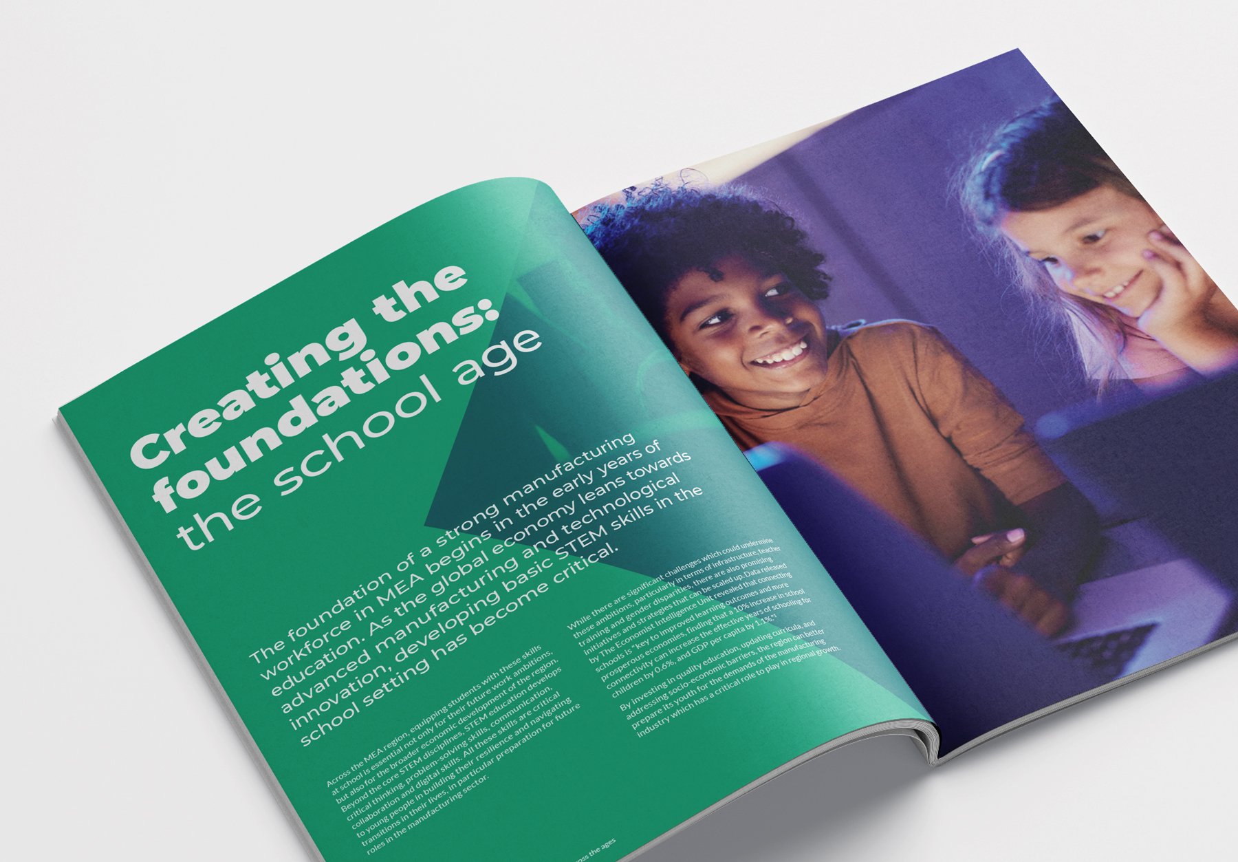 KnowledgePoint Report Spread Design with Children Learning