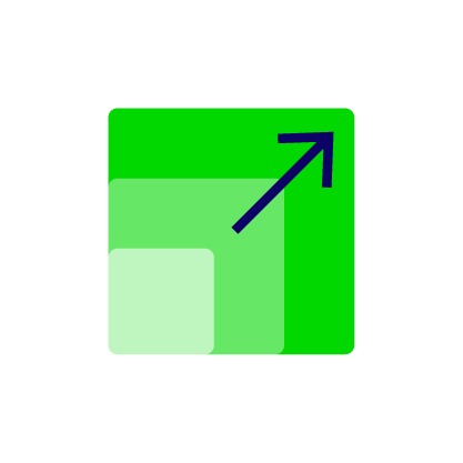 A scaling square icon