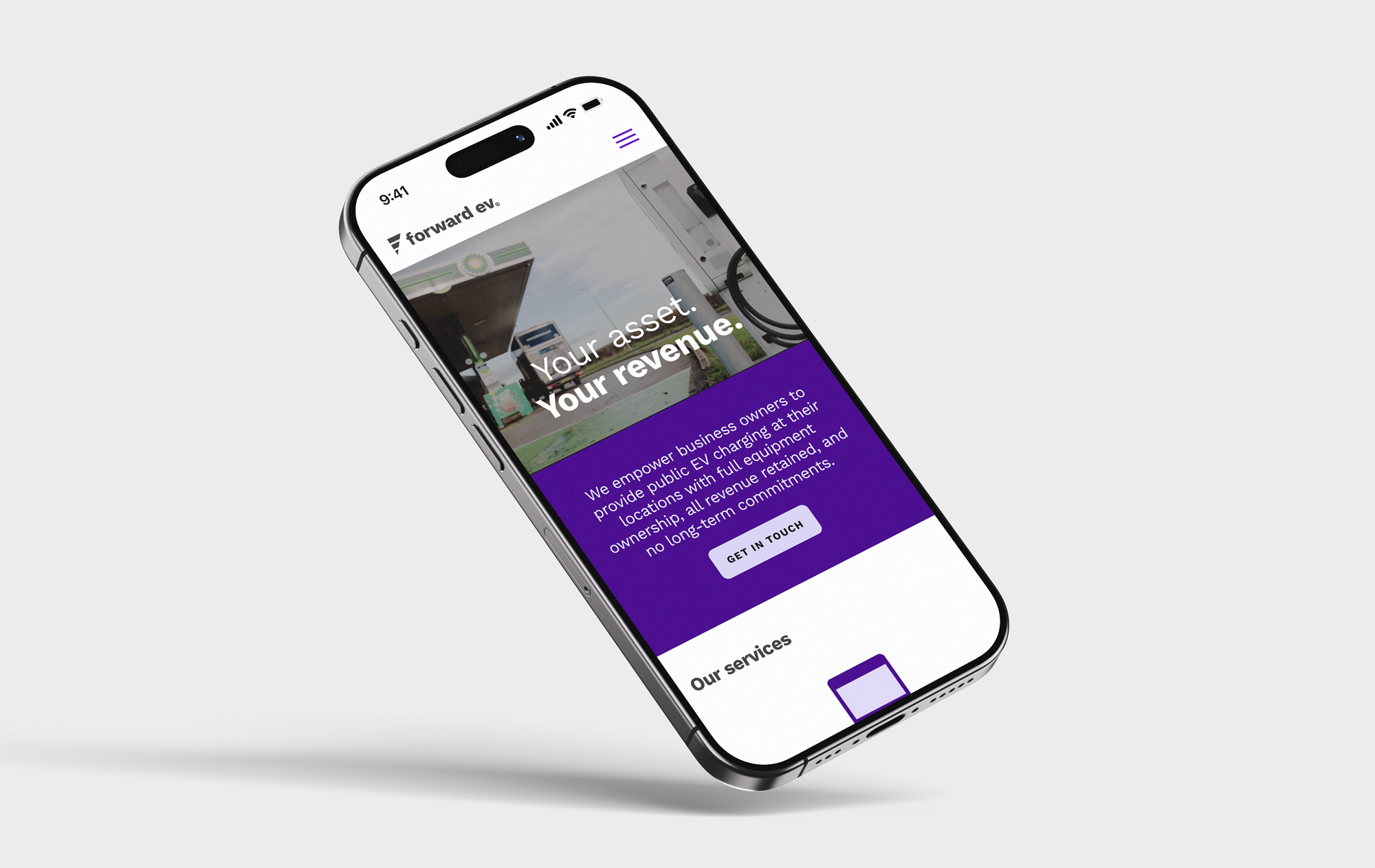 Website on a mobile device