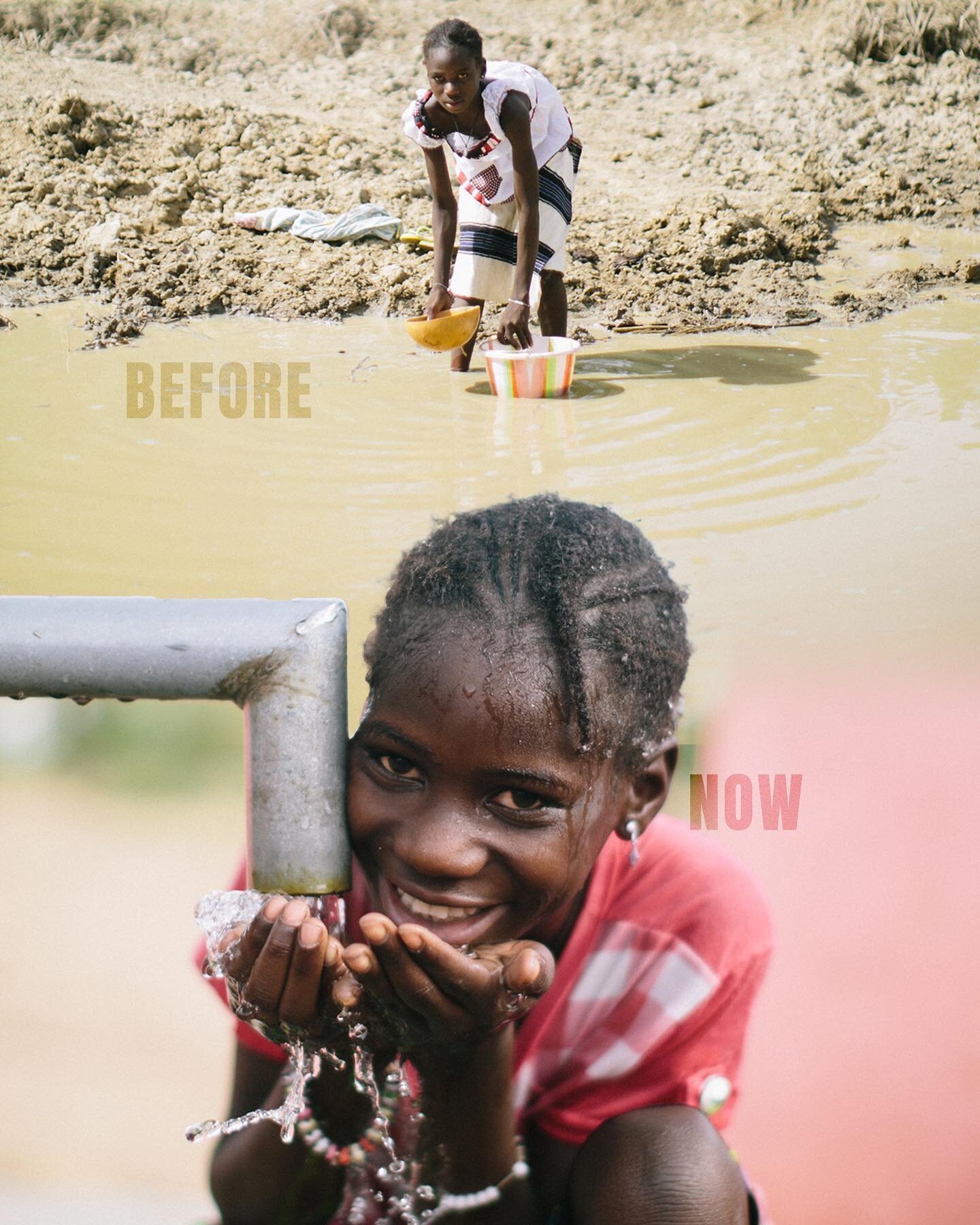 The difference we were able to make in Vivienne&rsquo;s life with @jenneagle72 is tremendous. Water before and after! You can make a difference today💧#waterislife #groundwater #worldwaterday2022