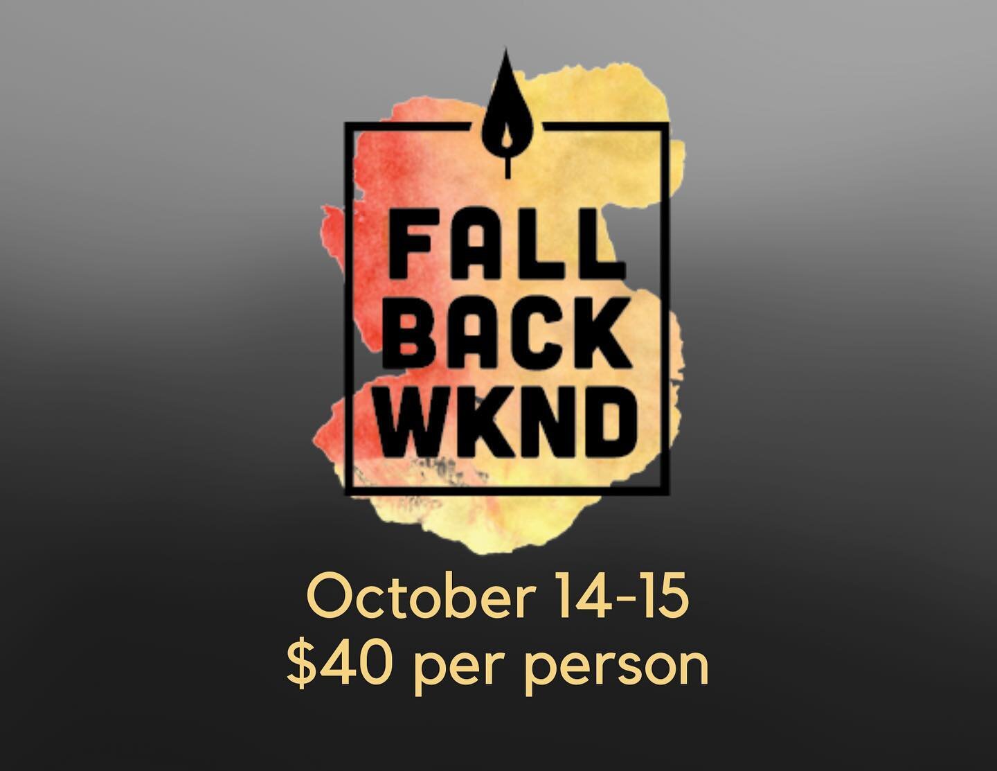 Join our students as they go to Fall back this October! $40/student covers the event and food.