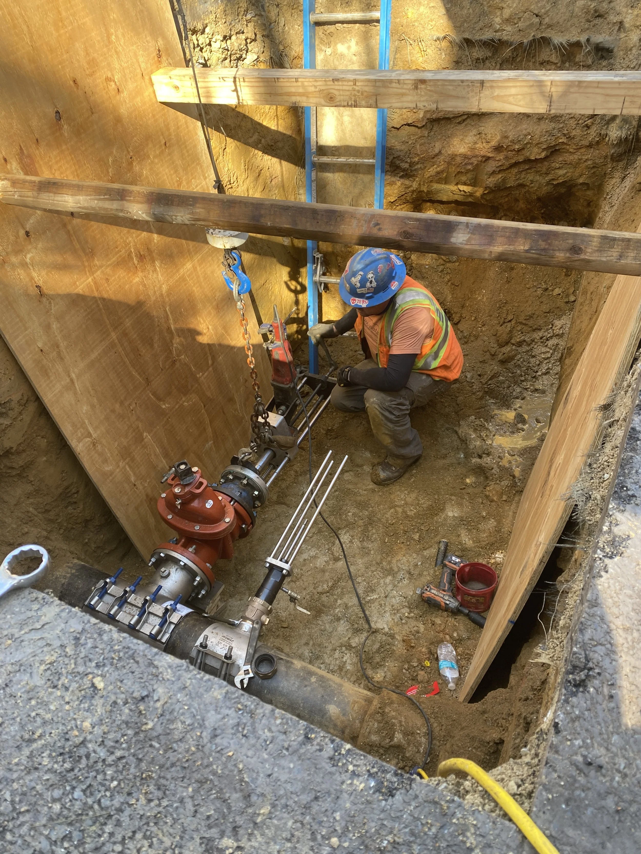 Spring Seep Tapping Wet Tapping — Blue Water Construction Services, Inc.