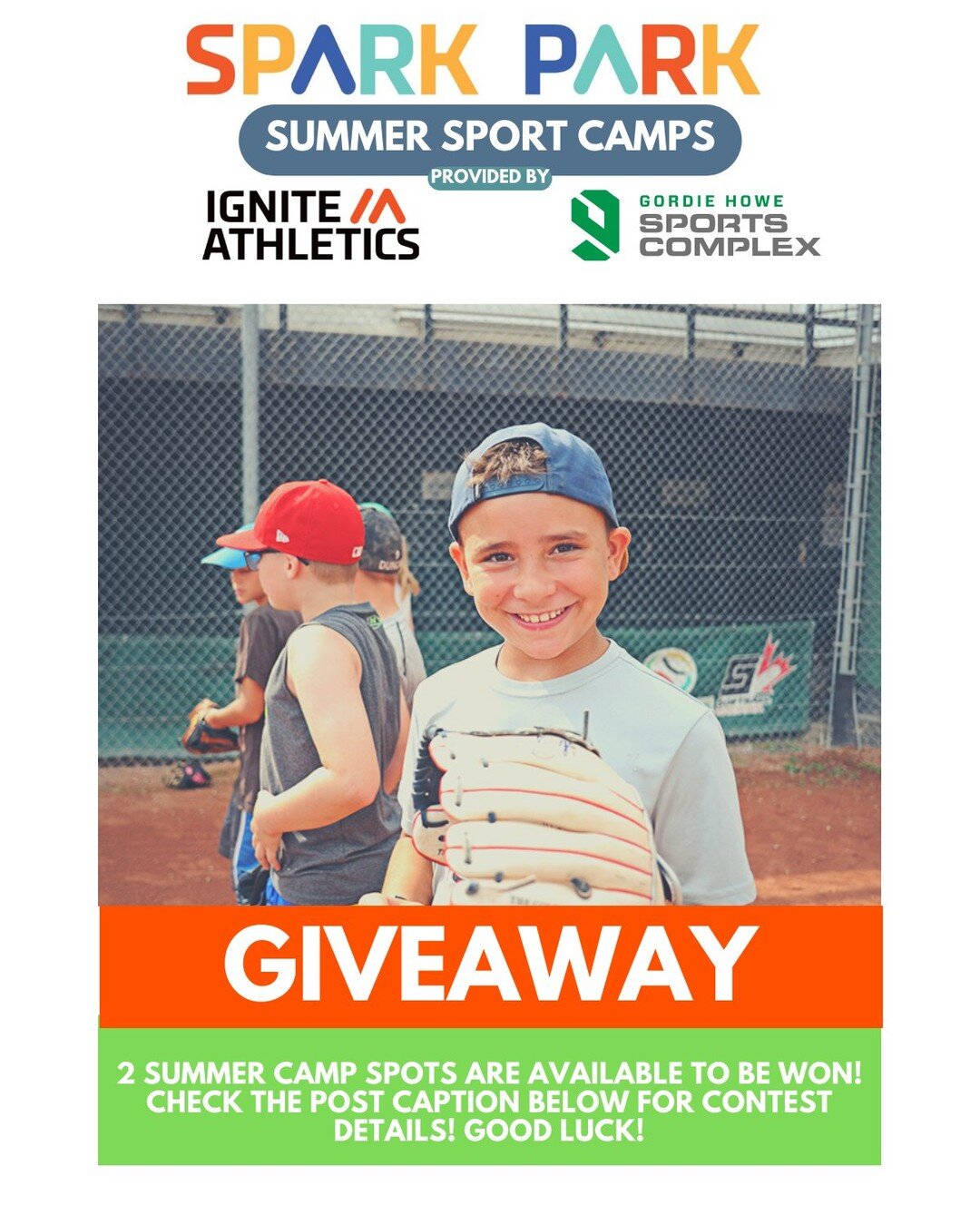 G I V E A W A Y  C O N T E S T

This year we are very excited to announce that we have an opportunity for your child to win a spot at our Spark Park Summer Sport Camps!

The contest rules are simple!

1. Like this post and reshare it to your story
2.