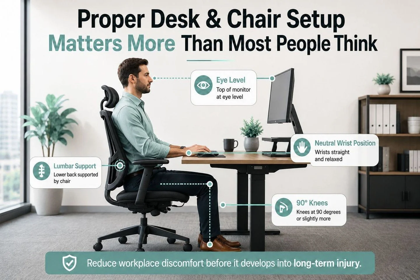 Do you just sit anywhere and start working without thinking much about your setup?

Most of us do that every day. But after a few hours, that neck stiffness, back pain, or wrist discomfort slowly starts showing up

A lot of the time, it comes down to