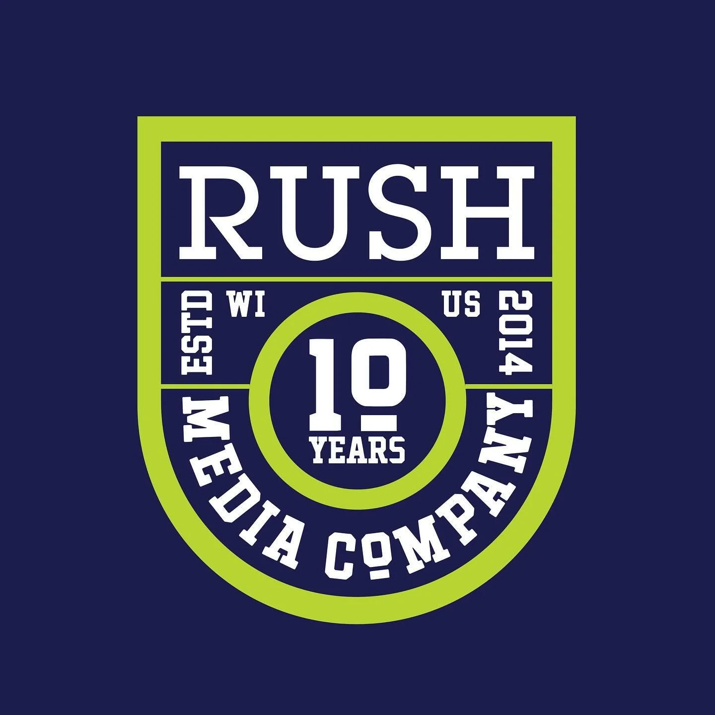 A fun summer project creating a 10th anniversary crest for @rushmediaco. Thanks @annikan_skywalkerr for collaborating on this project!