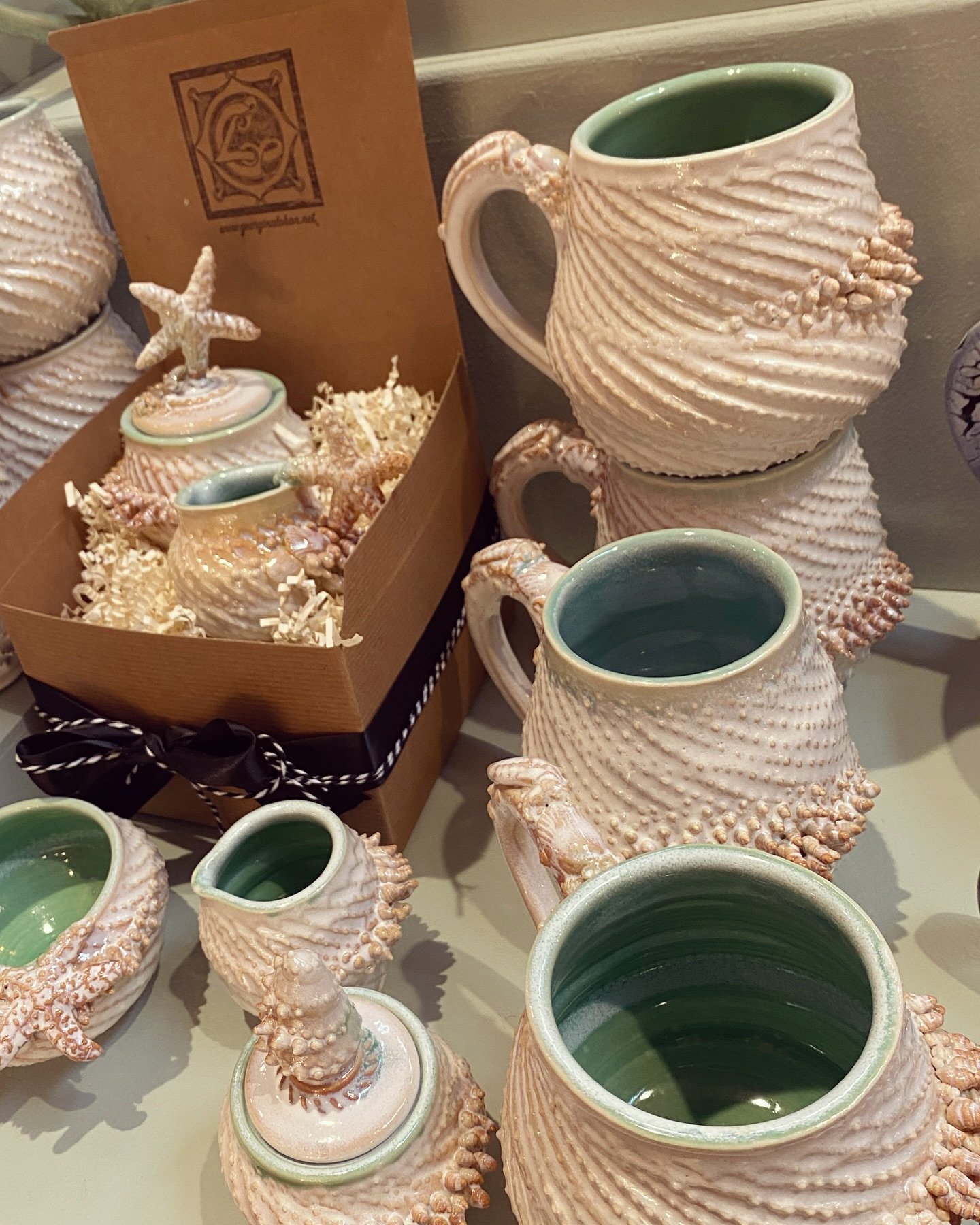 She sells seashells down by the seashore&hellip;we are at the Granville Island Market all week with our handmade pottery!