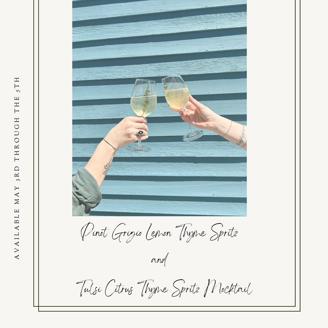 Today is the kick off for @lpwines Wine with a Twist! 🎉 We created two amazing spritz options special for this event, and want to share it with everyone! 

PINOT GRIGIO LEMON THYME SPRITZ 🍋✨
pinot grigio | lemon thyme shrub | sparkling water 

TULS