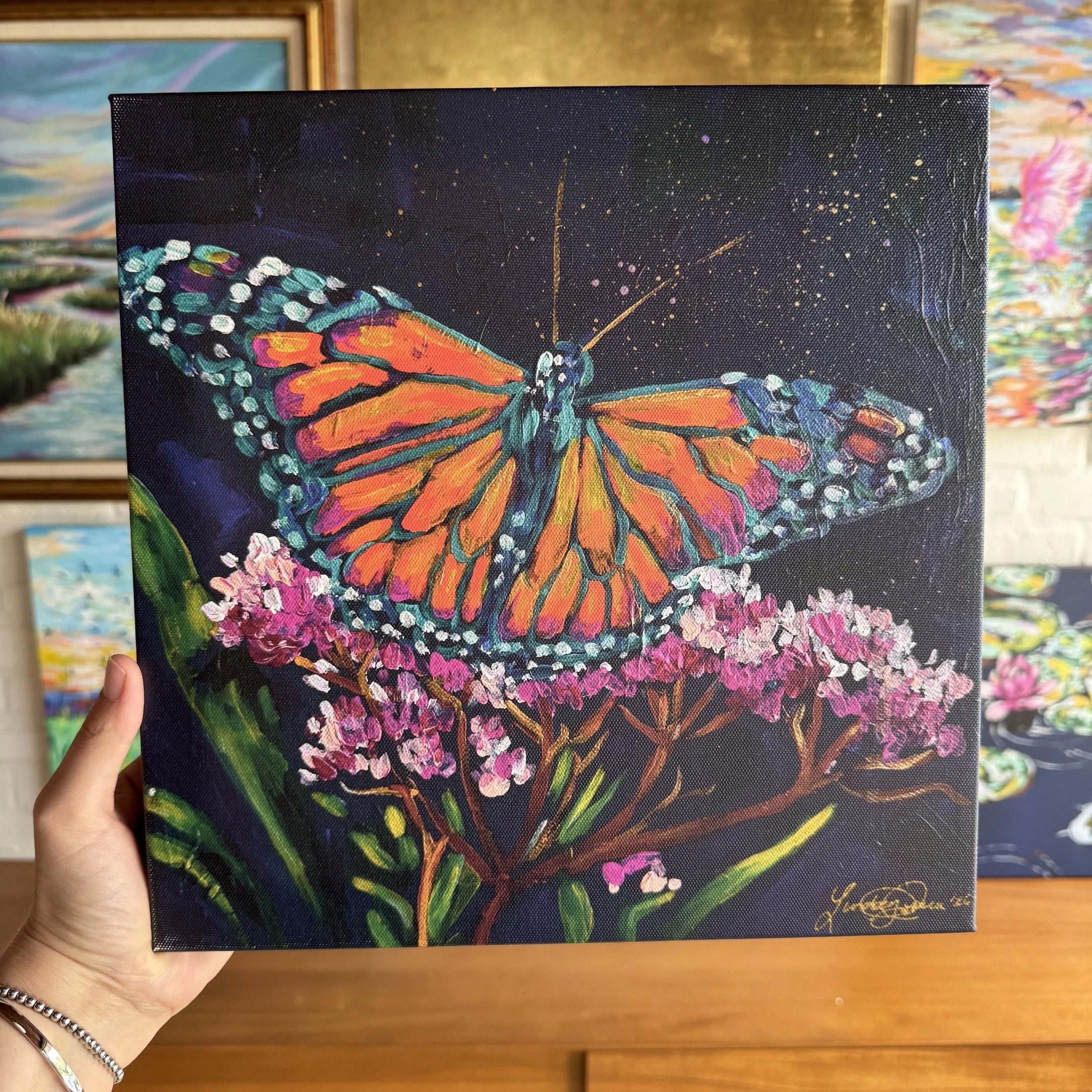 Butterfly Landing- Stretched Canvas Prints