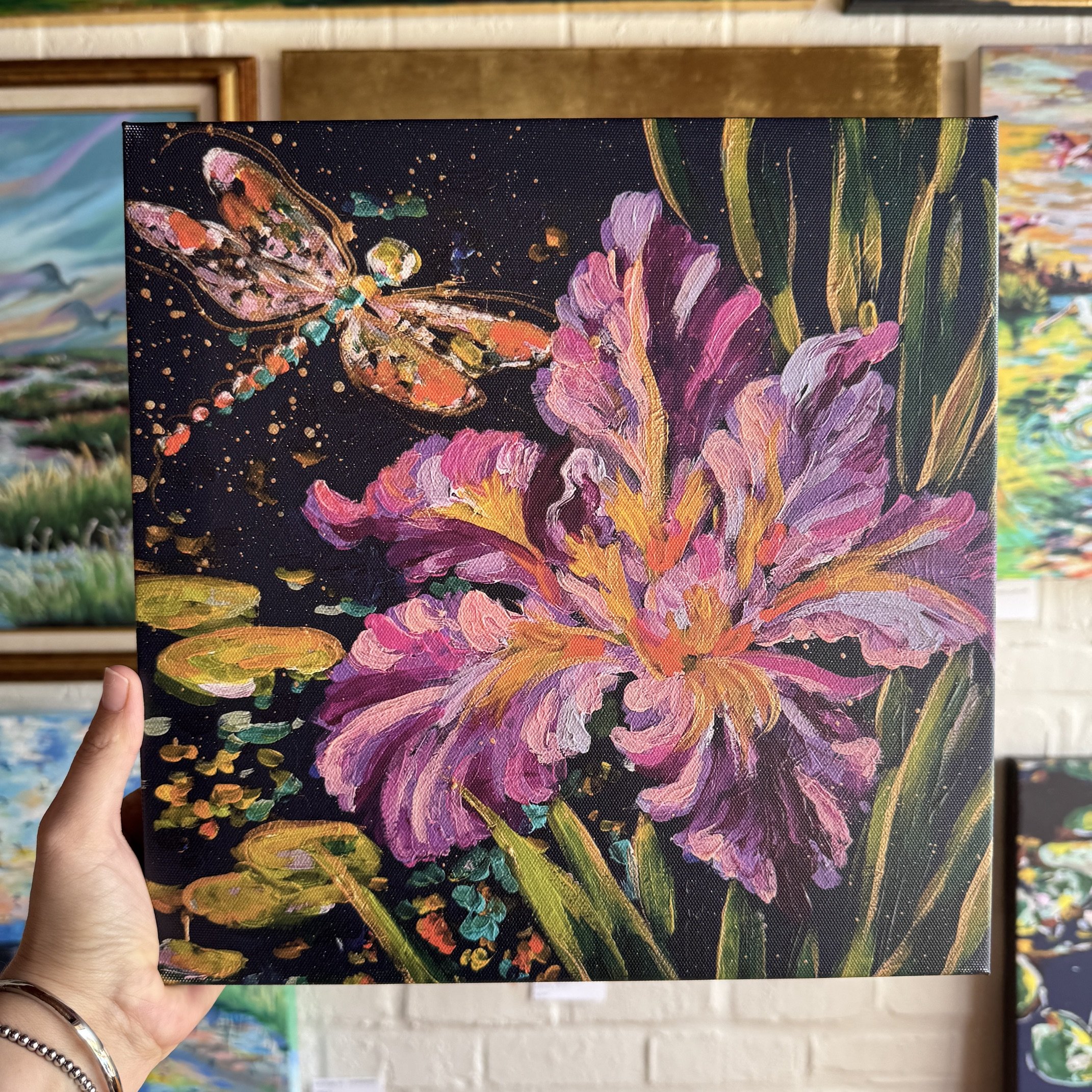 Dragonfly Over the Iris- Prints