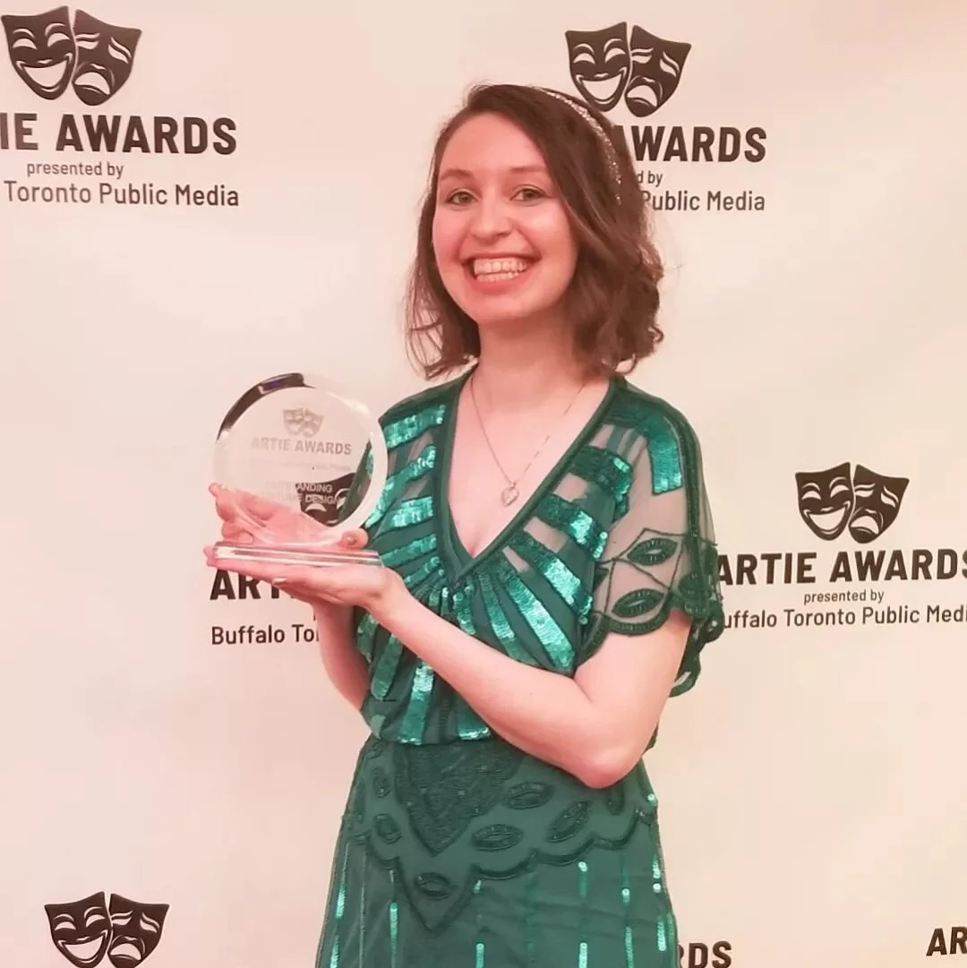 I won an Artie!!! I couldnt believe it and gave a terrible speech so thank you to Fortunato, Kate, @nayray87 @elizazstiles @ophelicityst @trixieandbubbles and the whole cast and crew!!! #buffalotheatre #costumedesign #artieawards