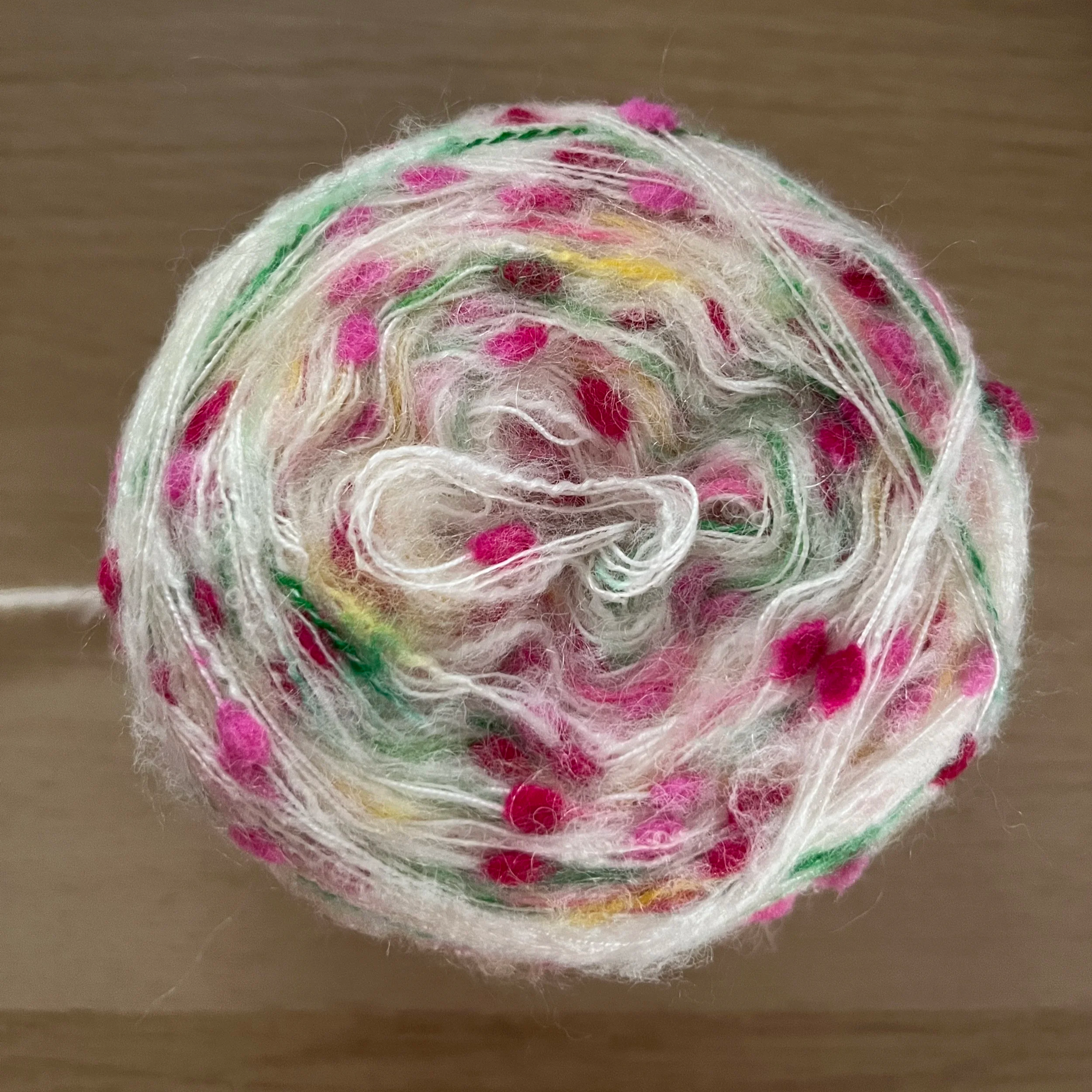 Tweed Crochet Beanie (Vanilla Sprinkles)