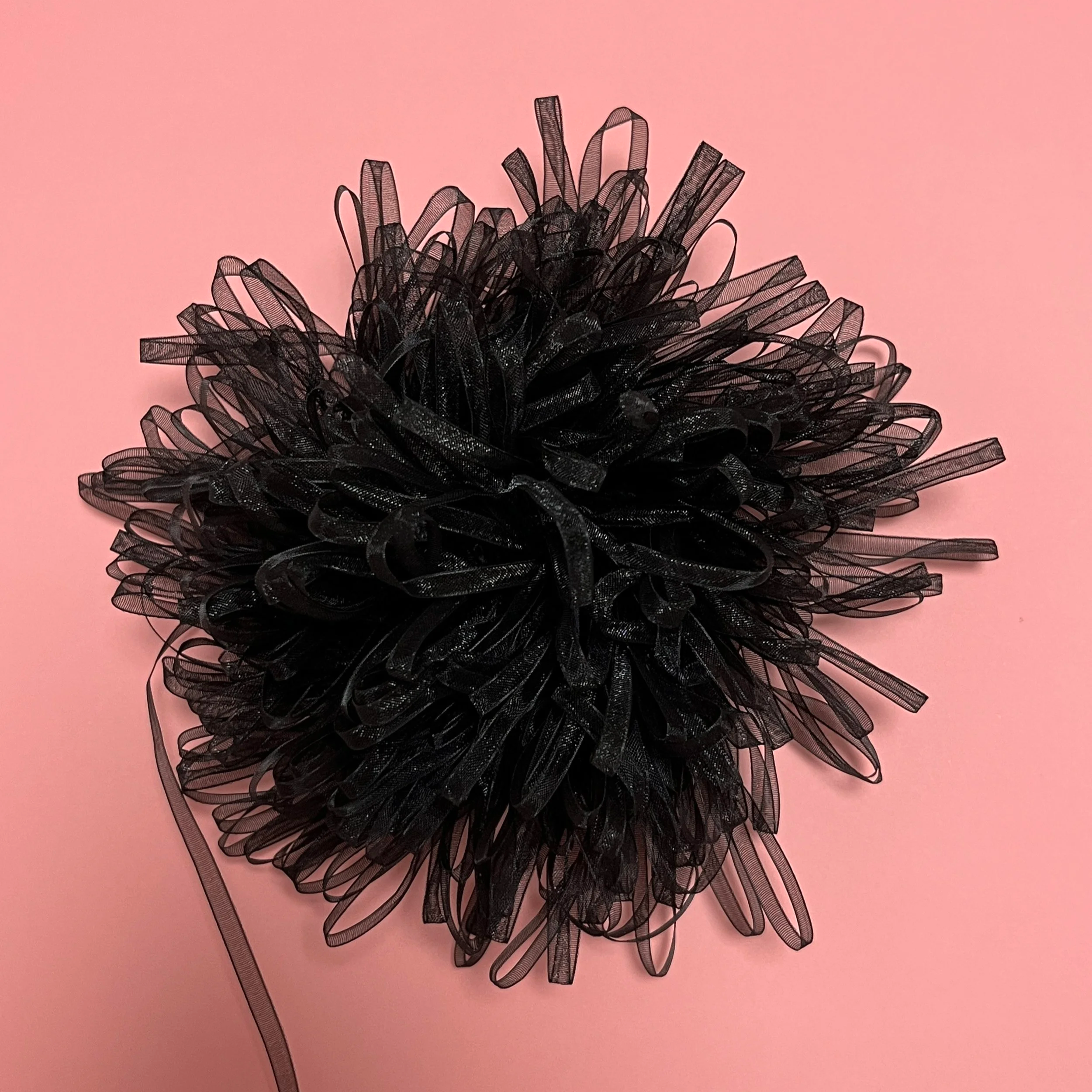 Ribbon Pom Pom Brooch