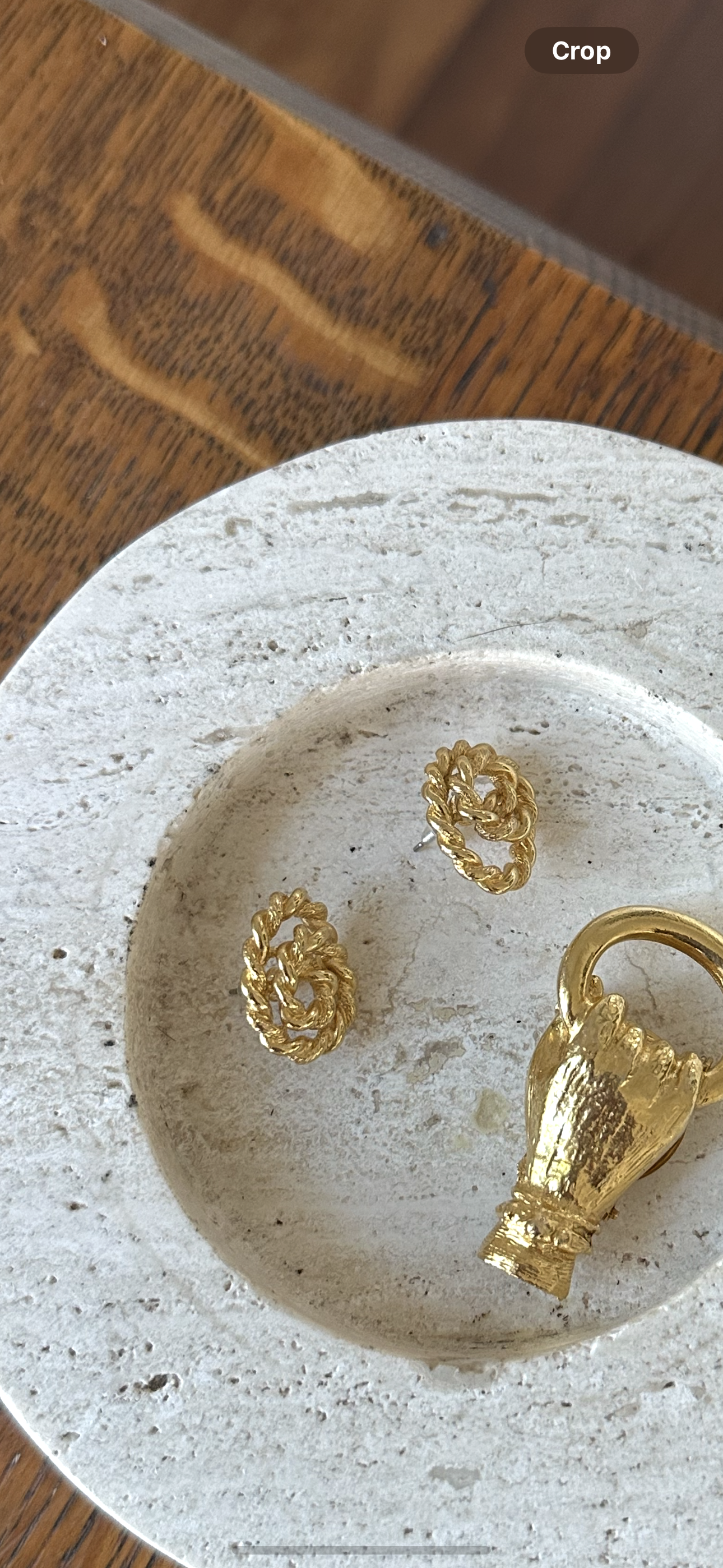 vintage gold swirl studs